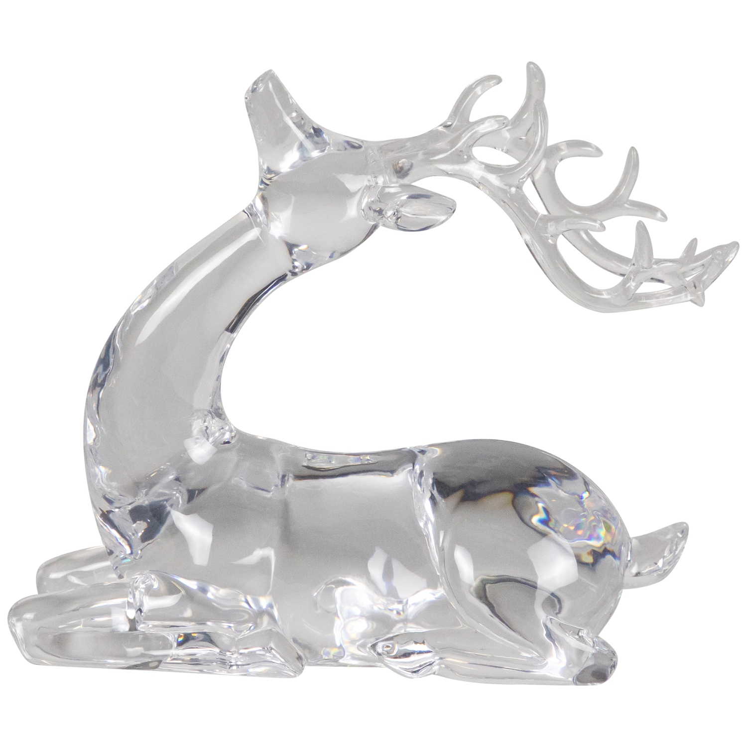 Laying Acrylic Deer Christmas Decoration - 6.25"