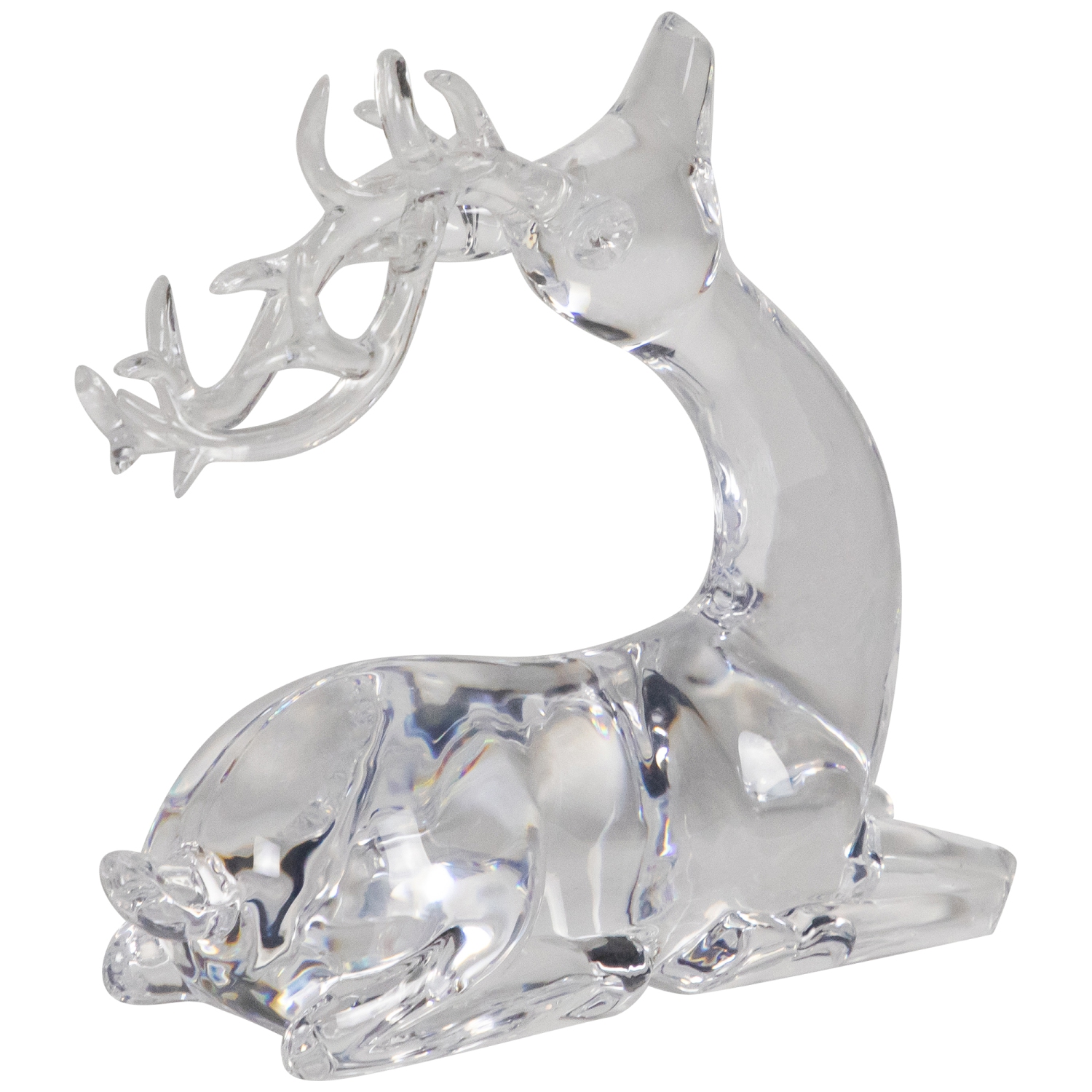 Laying Acrylic Deer Christmas Decoration - 6.25"