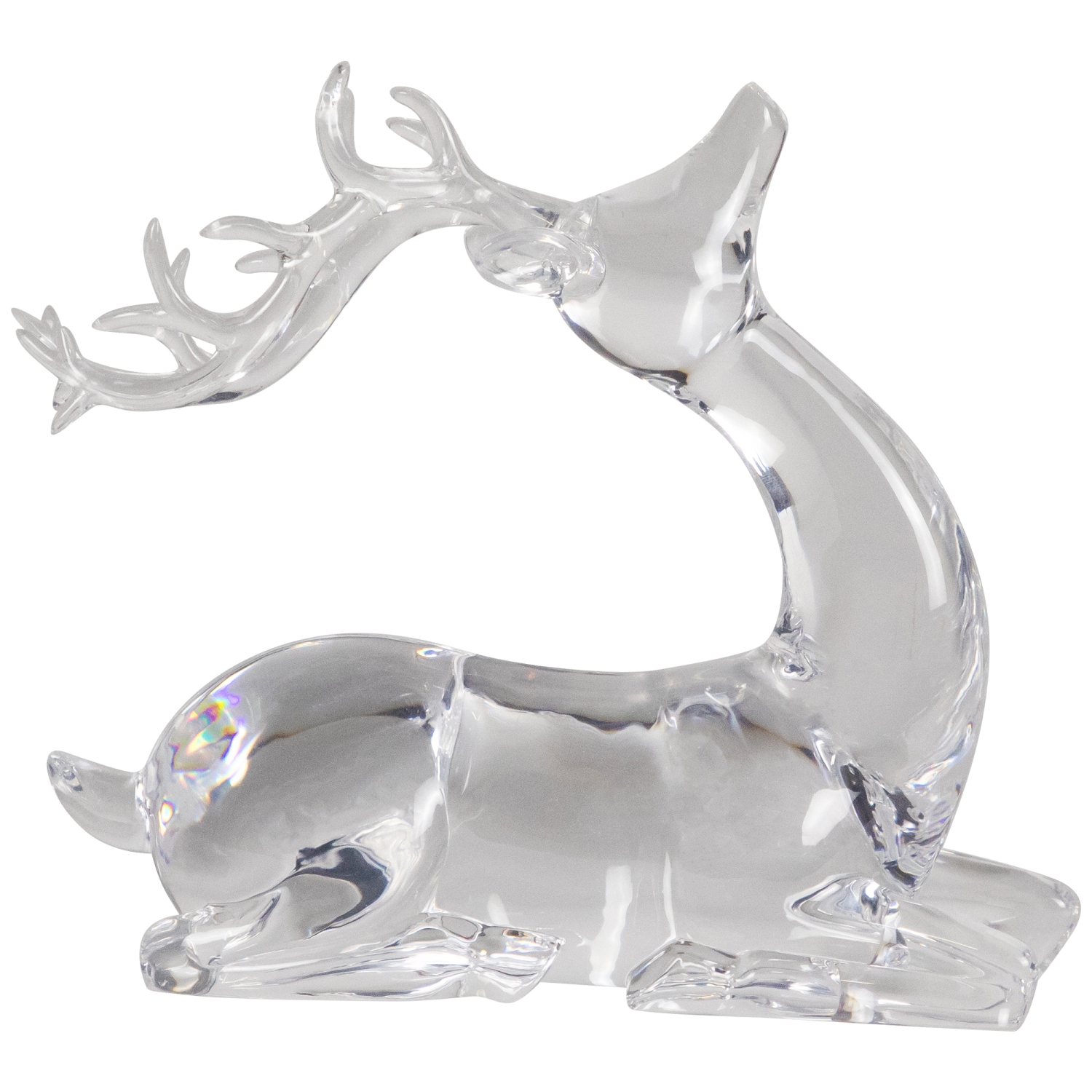 Laying Acrylic Deer Christmas Decoration - 6.25"