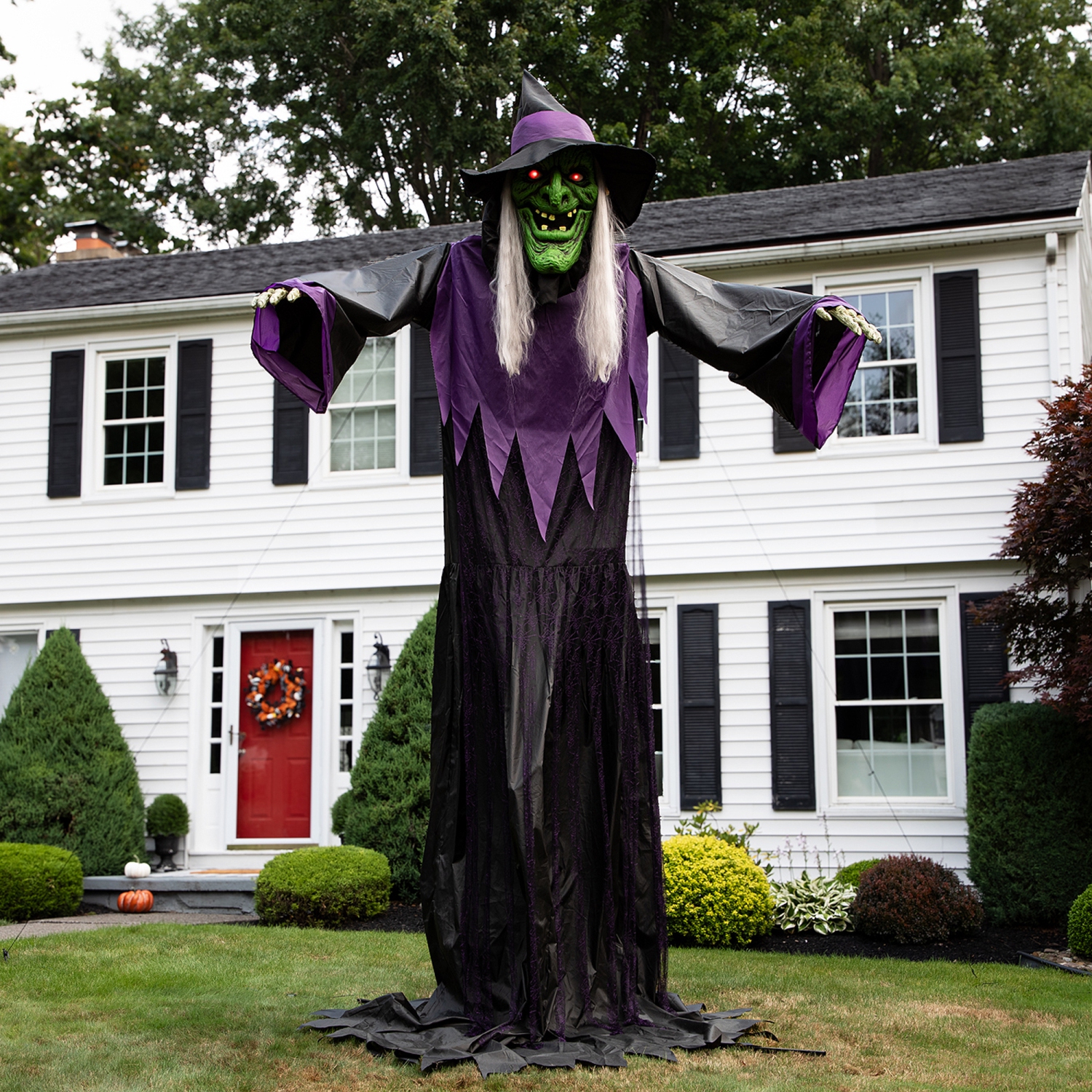 Huge Lighted and Animated Talking Witch Commercial Outdoor Halloween Decoration - 15'