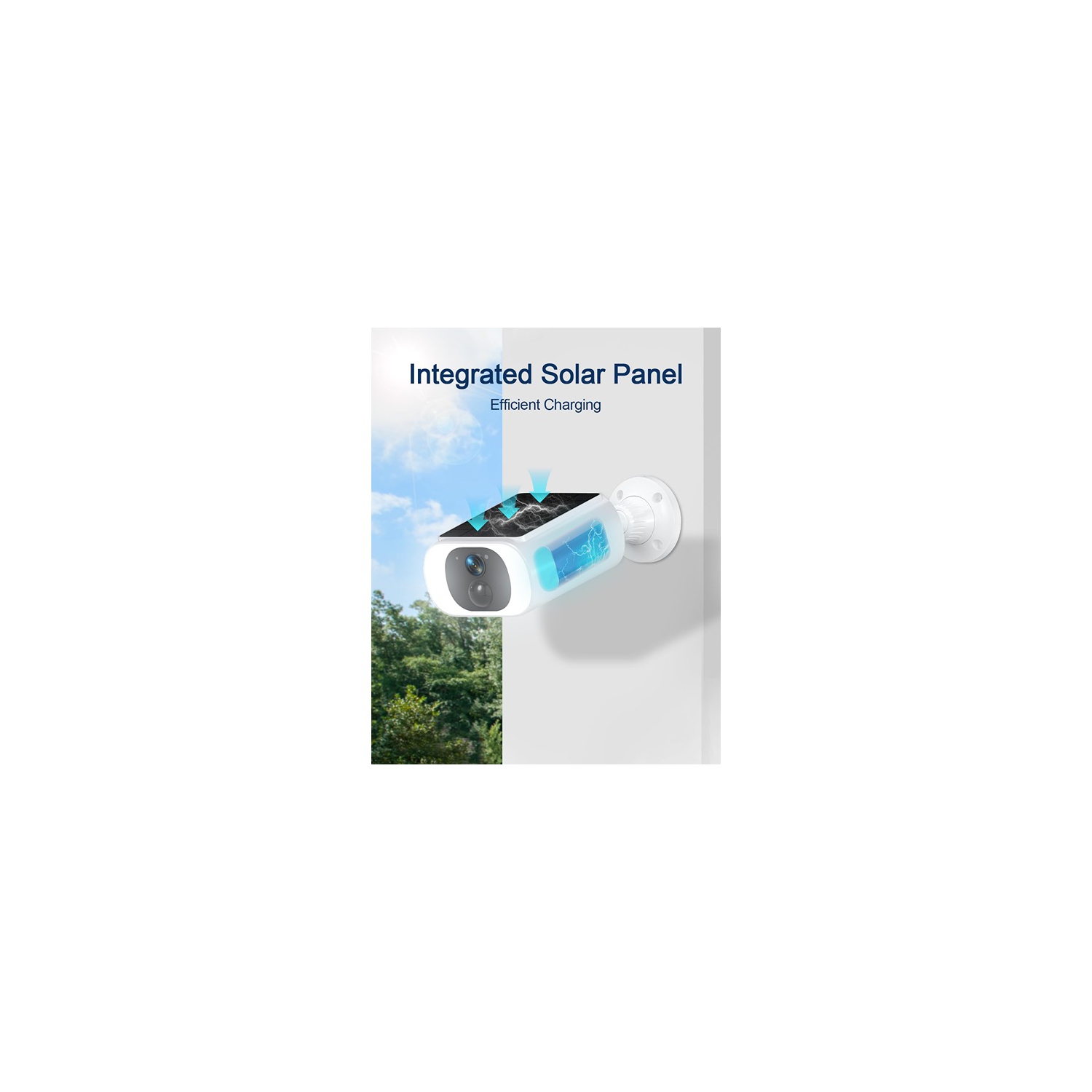 ANRAN Camera Surveillance Exterieur with Embedded Solar Panel Solar Security Camera