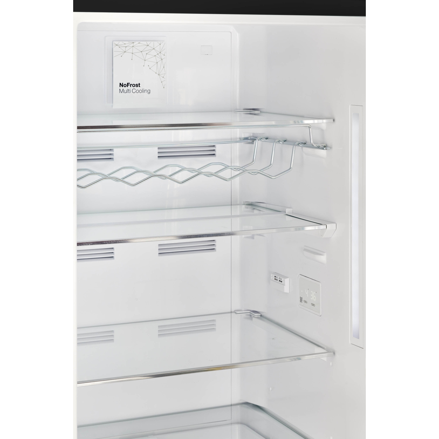 Classic Retro d'unique électroménagers de 24 po et 12 pi3. avec Réfrigérateur à congélateur inférieur sans givre de Retro Frost, noir mat