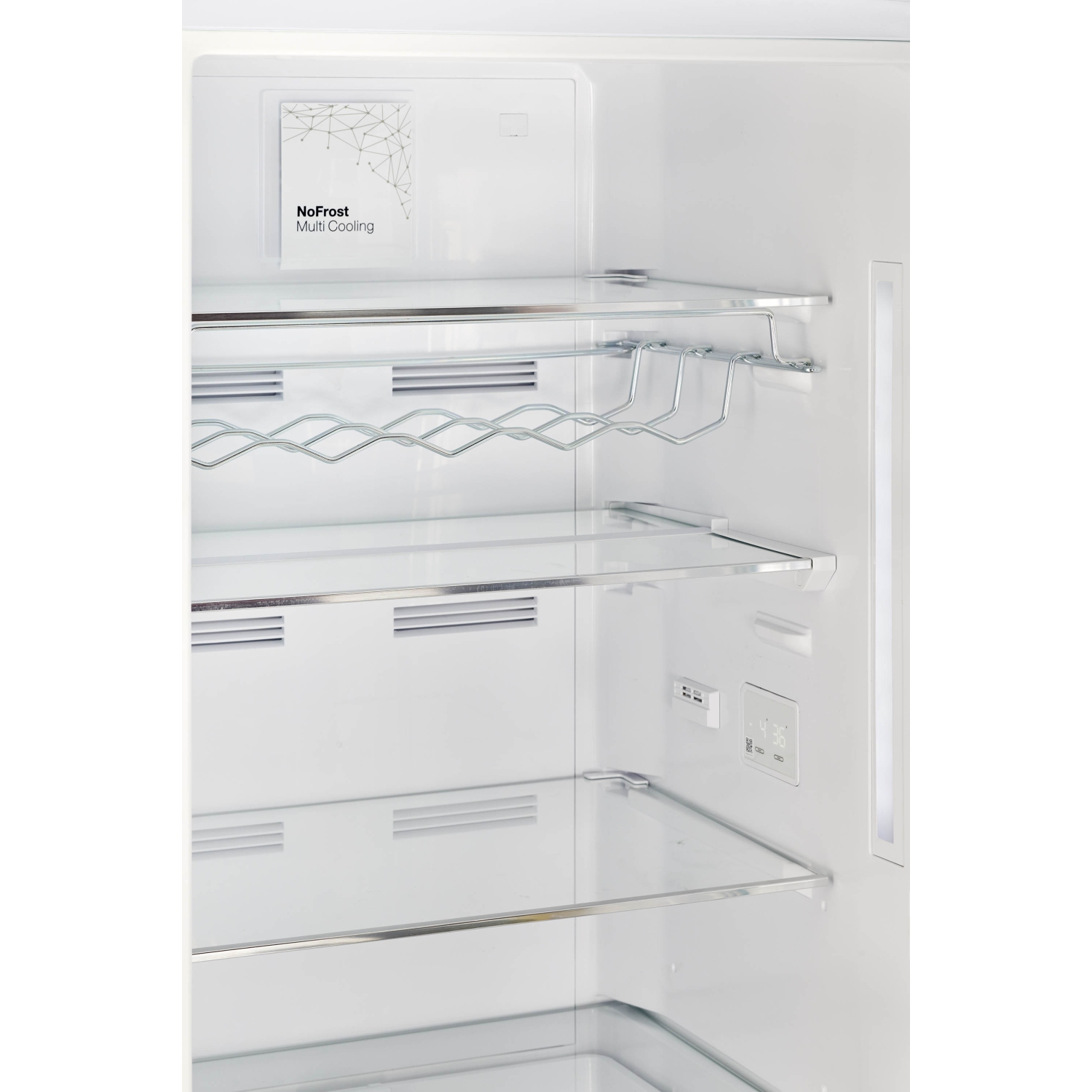 Unique Appliances Classic Retro 24-inch 12 cu. ft. Retro Frost Free Bottom Freezer Refrigerator in Marshmallow White