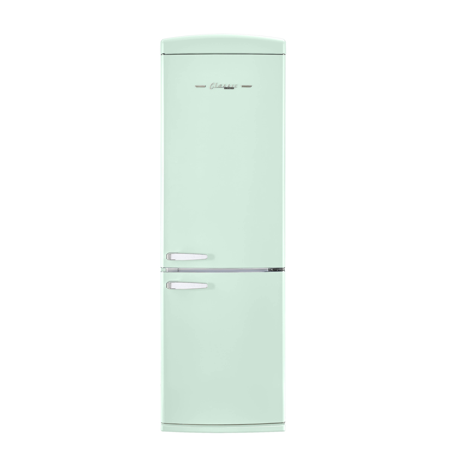 Unique Appliances Classic Retro 24-inch 12 cu. ft. Retro Frost Free Bottom Freezer Refrigerator in Summer Mint Green