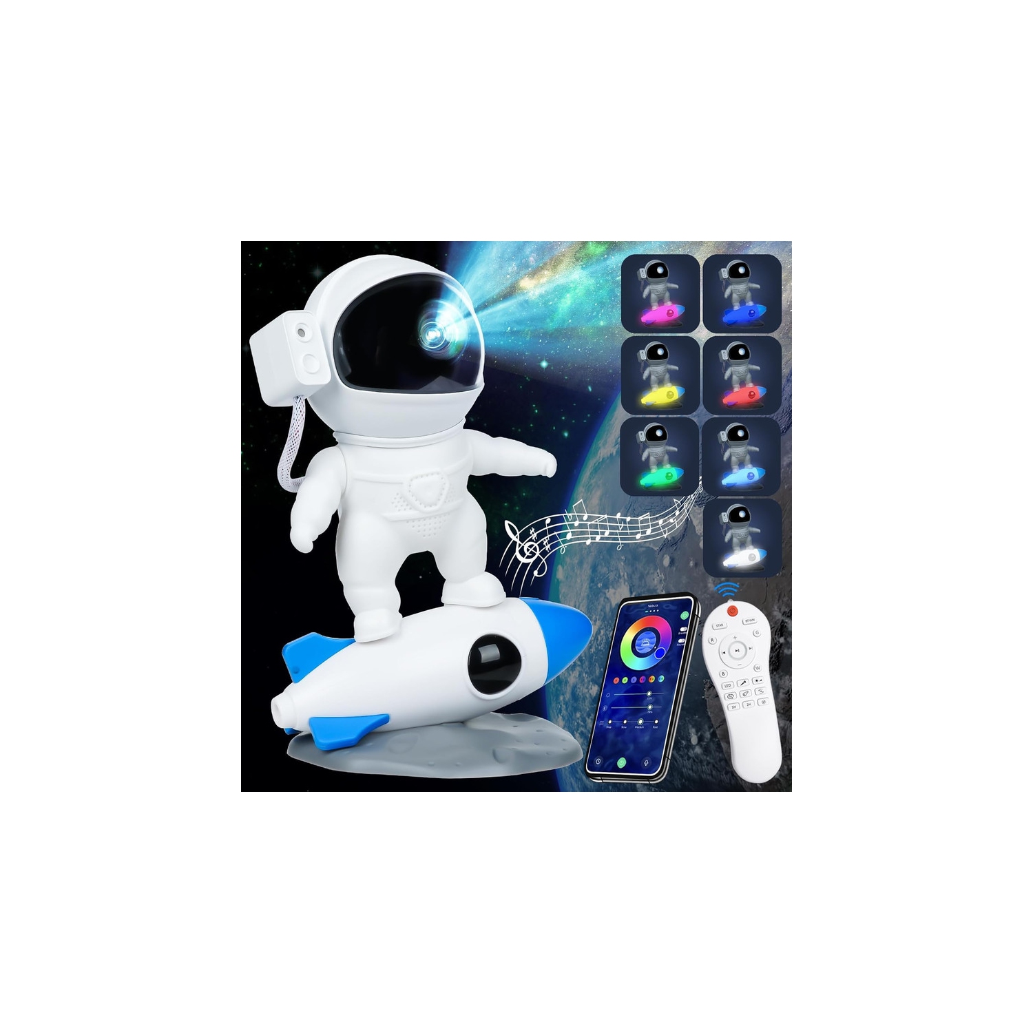 YOULIGHTS Night Light Astronaut Galaxy Projector, Cool Trendy Item, Starry Sky Nebula Light LED Light, Suitable for Bedroom Ceiling Room Decoration