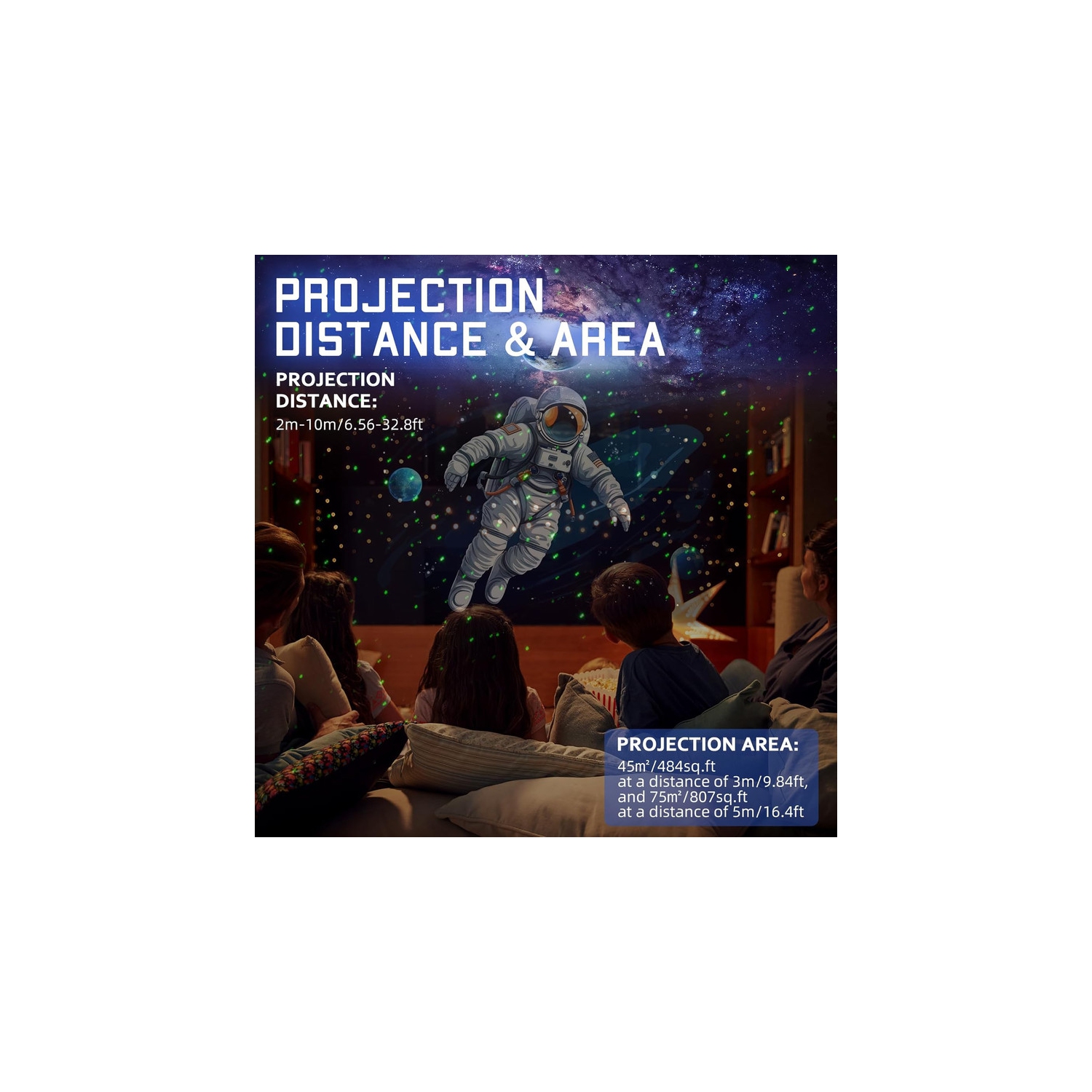 YOULIGHTS Night Light Astronaut Galaxy Projector, Cool Trendy Item, Starry Sky Nebula Light LED Light, Suitable for Bedroom Ceiling Room Decoration