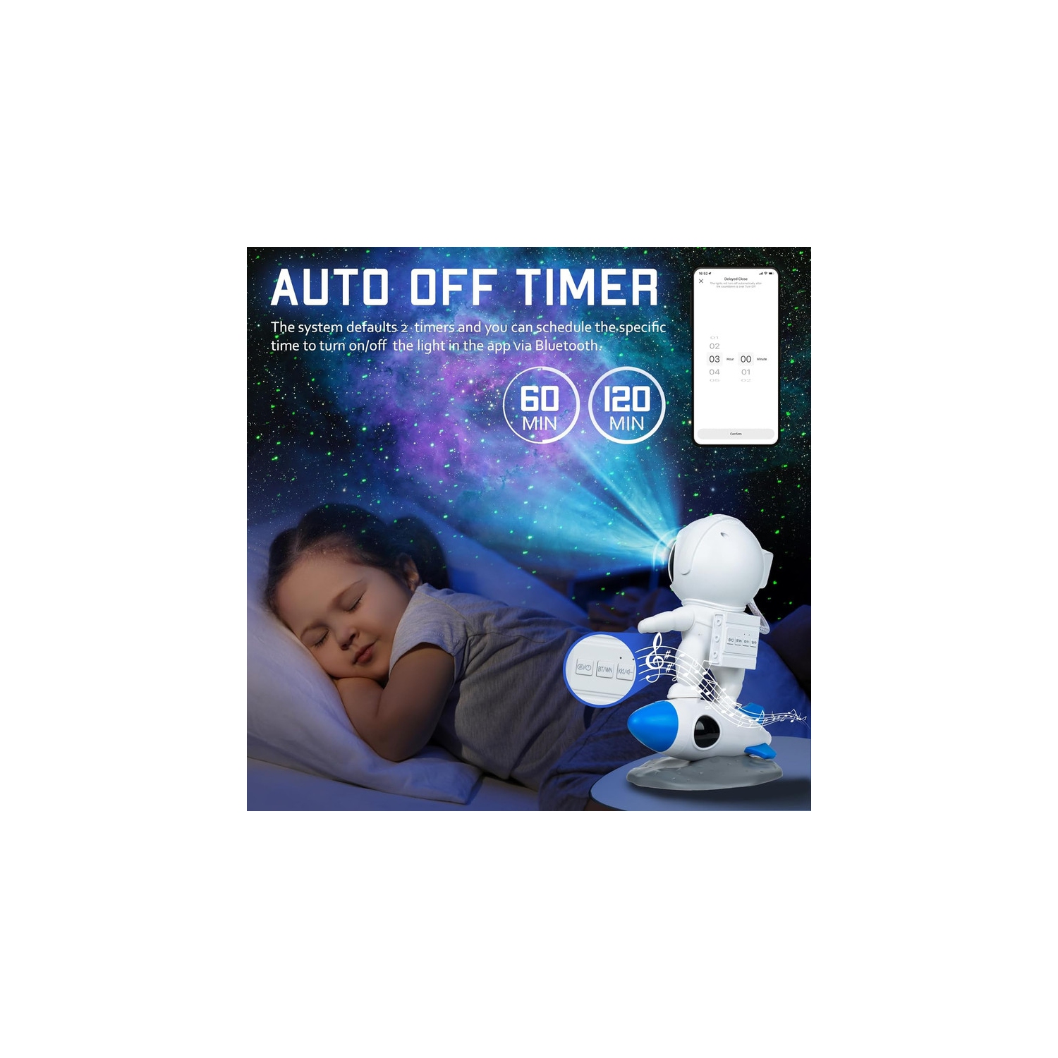 YOULIGHTS Night Light Astronaut Galaxy Projector, Cool Trendy Item, Starry Sky Nebula Light LED Light, Suitable for Bedroom Ceiling Room Decoration