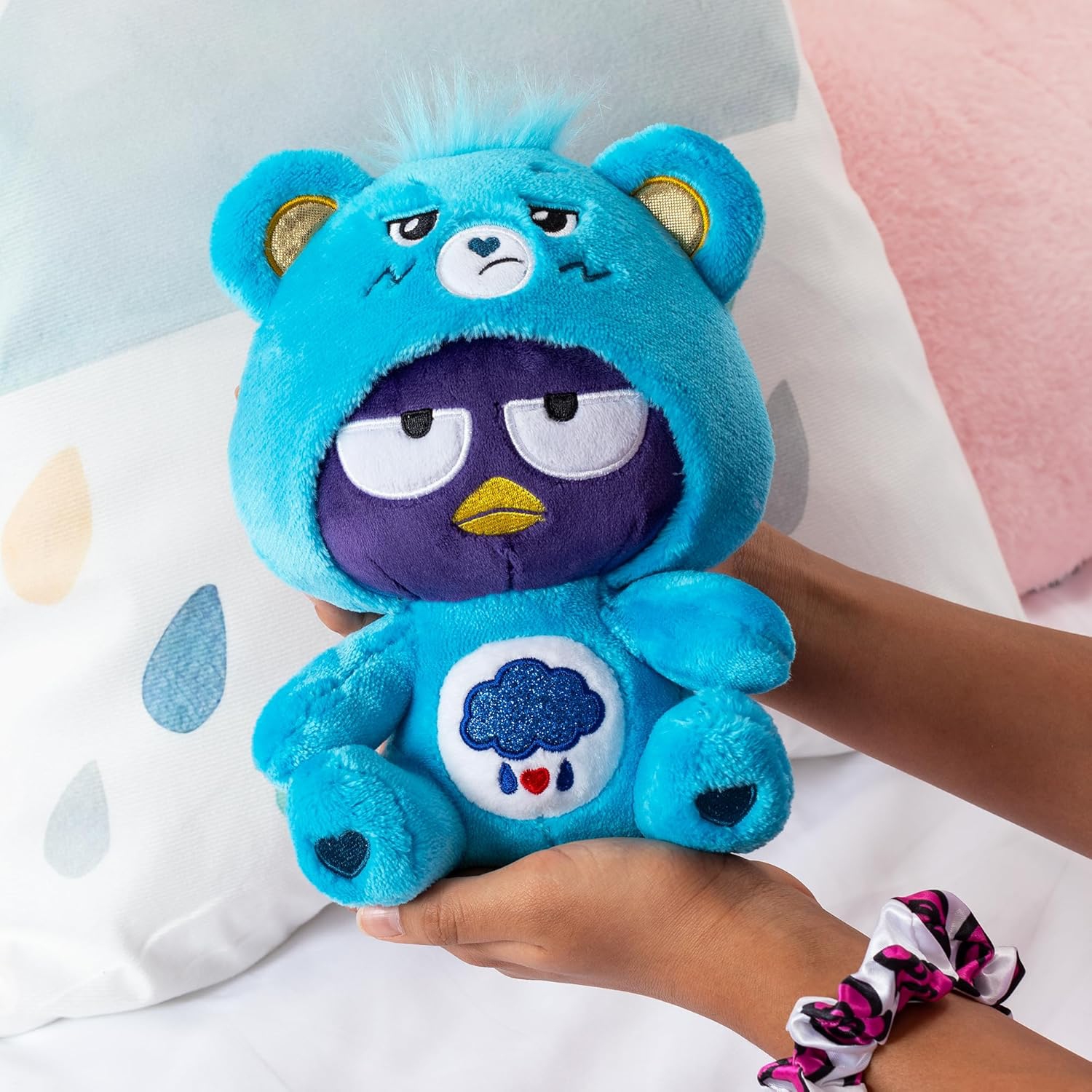 Care Bears - Badtz-Maru Dressed As Grumpy Bear 8" Fun-Size Plush, Blue - Soft, Huggable Bestie!