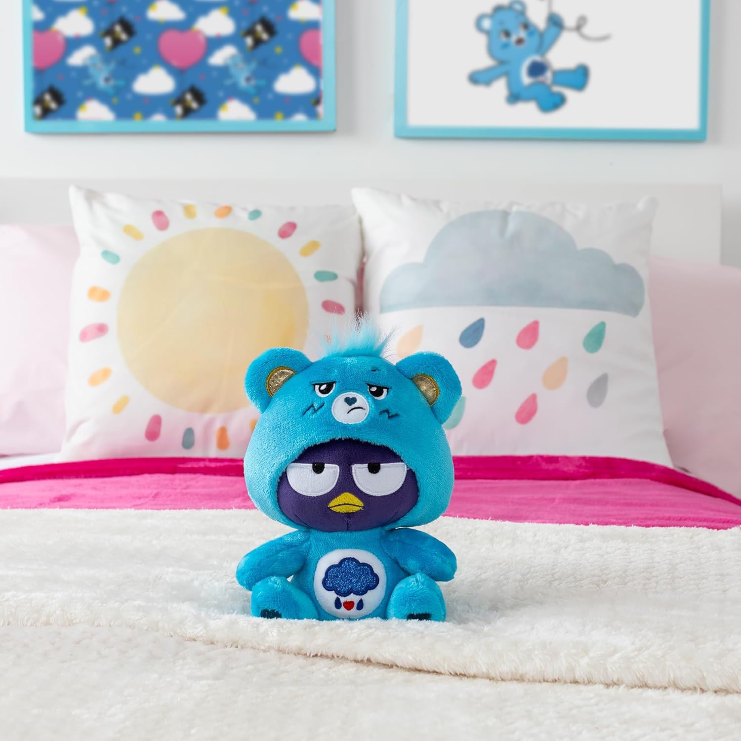 Care Bears - Badtz-Maru Dressed As Grumpy Bear 8" Fun-Size Plush, Blue - Soft, Huggable Bestie!