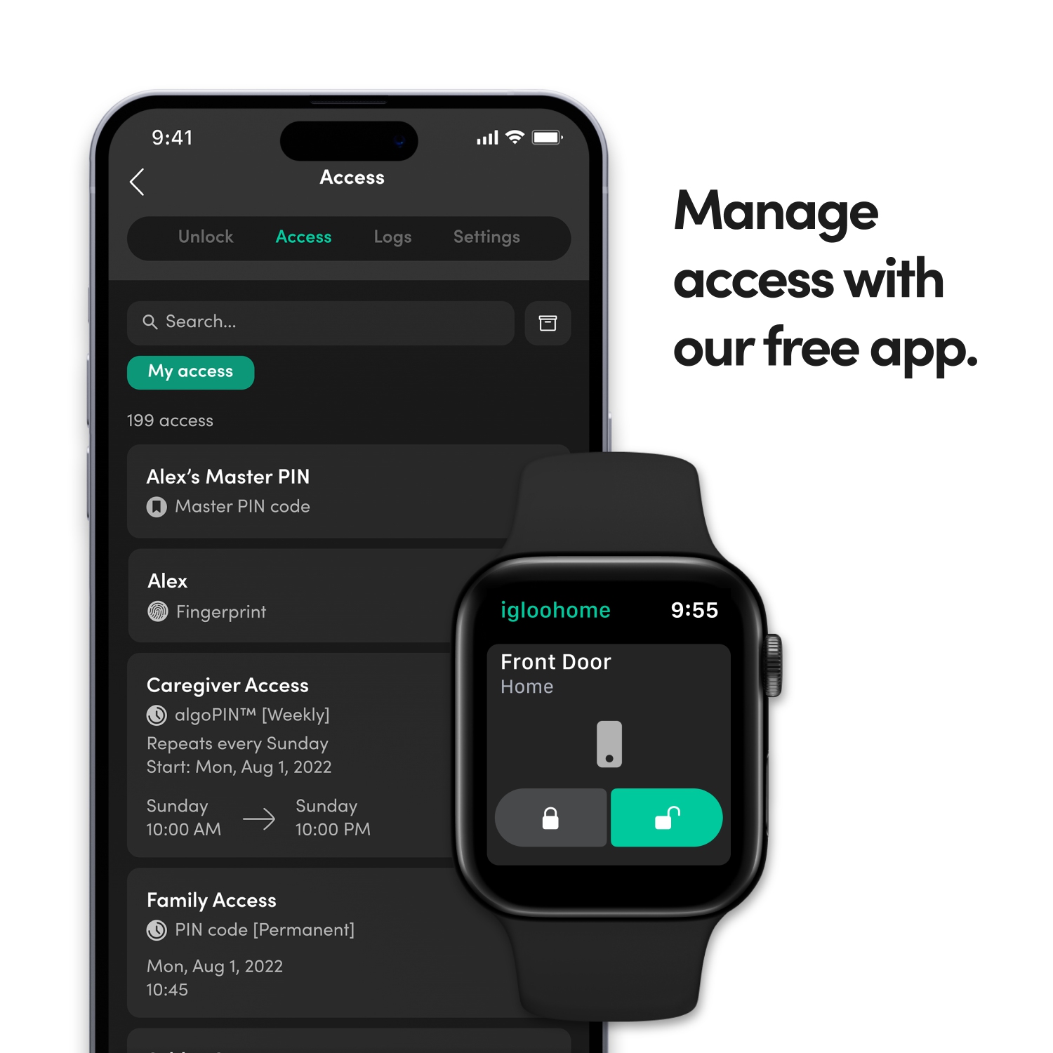 igloohome Deadbolt Go Smart Lock (Satin Nickel) w/Fingerprint, Digital Keys, Remote PIN Codes, Apple Watch & Alexa w/WiFi Bridge (Sold Separately) -
