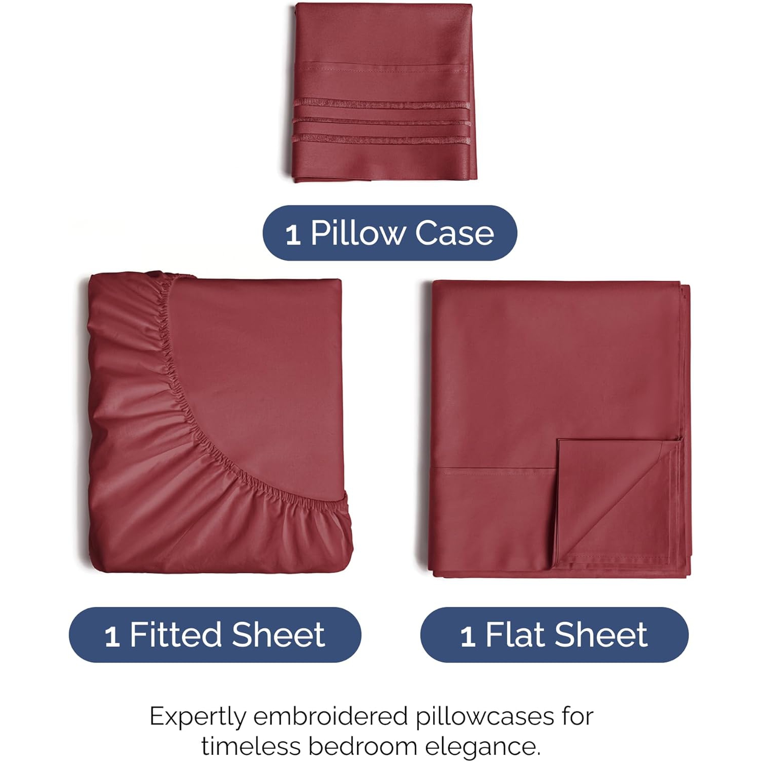 Twin Size 3 Piece Sheet Set - Comfy Breathable & Cooling Sheets - Hotel Luxury Bed Sheets-Deep Pockets, Easy-Fit, Extra Soft & Wrinkle Free Sheets -