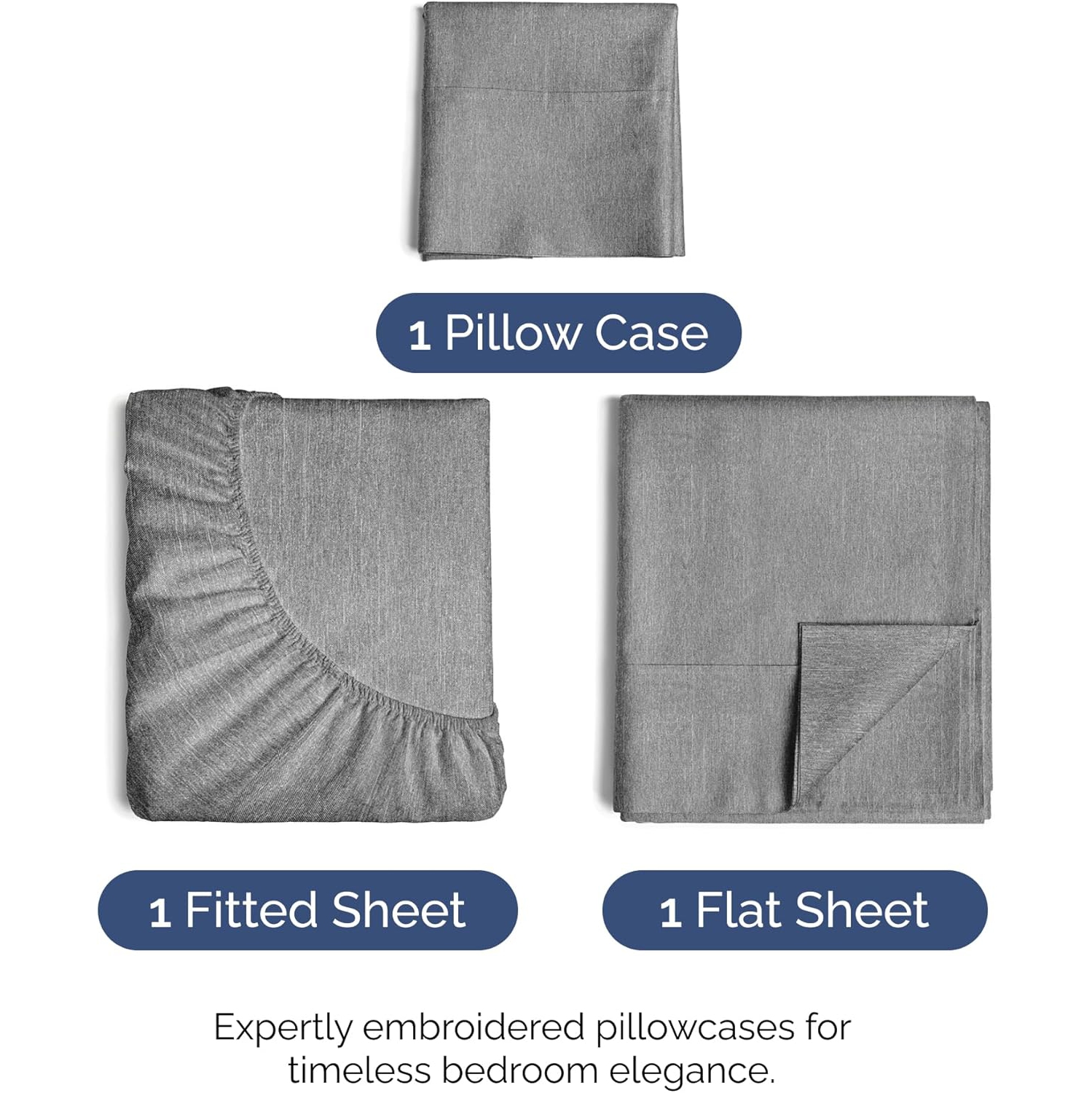 Twin Size 3 Piece Sheet Set - Comfy Breathable & Cooling Sheets - Hotel Luxury Bed Sheets - Deep Pockets, Easy-Fit, Soft & Wrinkle Free