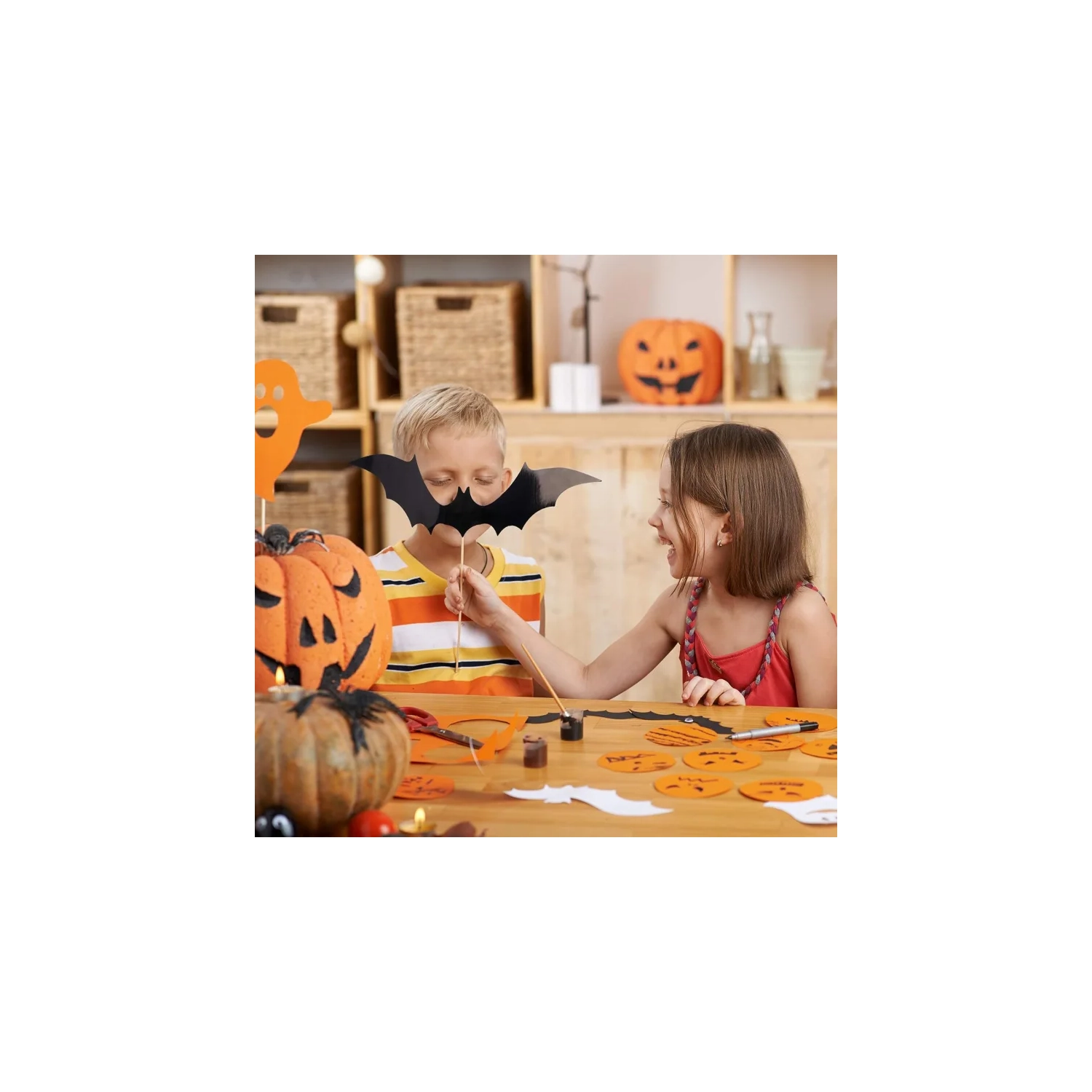 88 Pcs 3D Bats Halloween Decoration Set | 4 Sizes PVC Bat Stickers for Wall, Party, and Halloween Decor | Includes 140 Adhesive Pieces