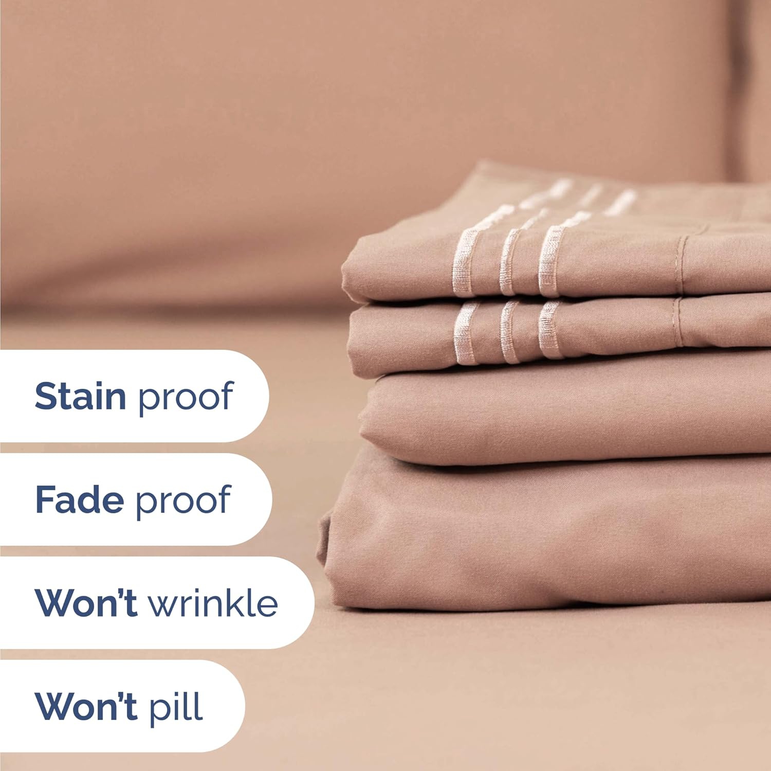 Twin Size 3 Piece Sheet Set - Comfy Breathable & Cooling Sheets - Hotel Luxury Bed Sheets - Deep Pockets, Easy-Fit, Extra Soft & Wrinkle Free Sheets