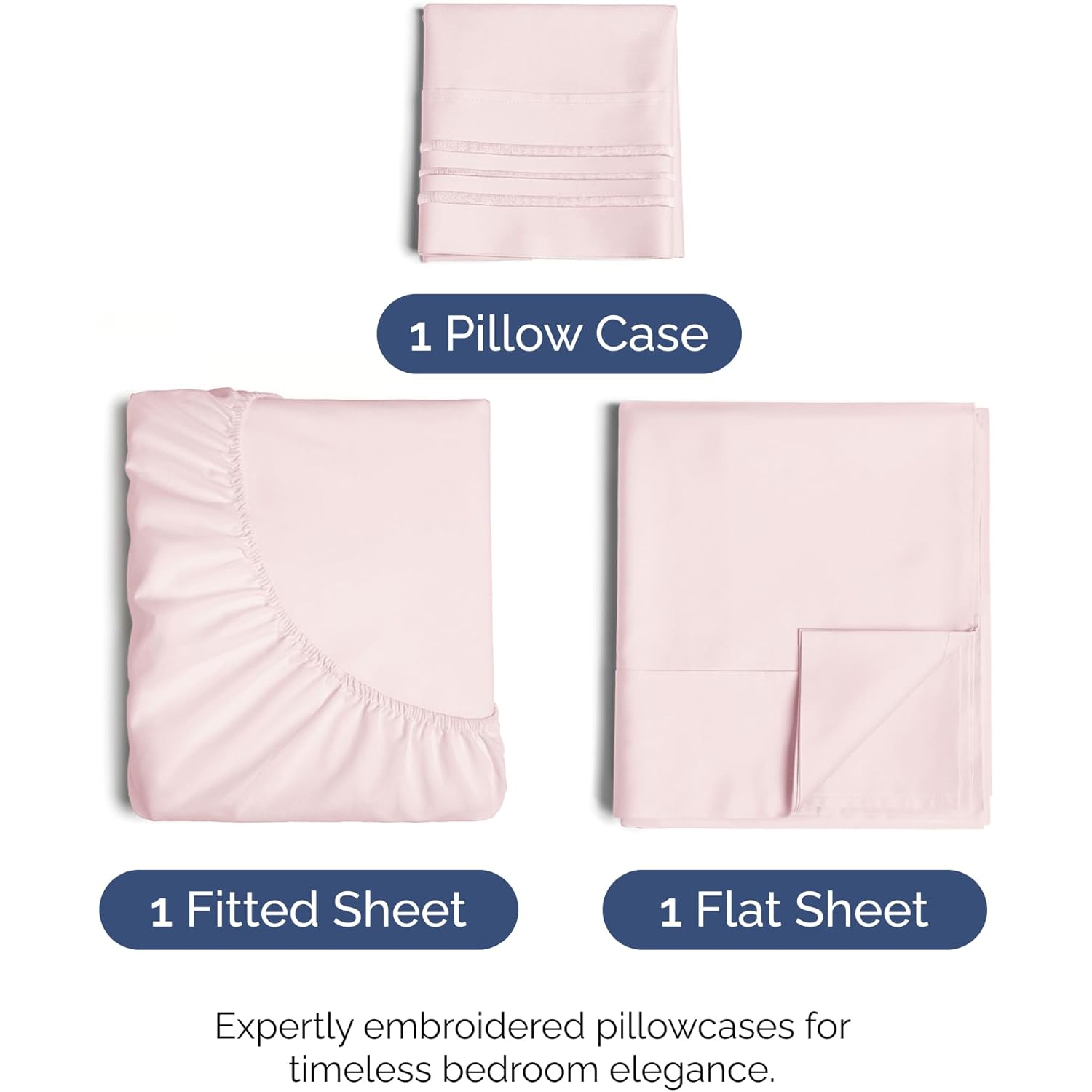 Twin Size 3 Piece Sheet Set - Comfy Breathable & Cooling Sheets - Hotel Luxury Bed Sheets-Deep Pockets, Easy-Fit, Soft & Wrinkle Free Sheets -