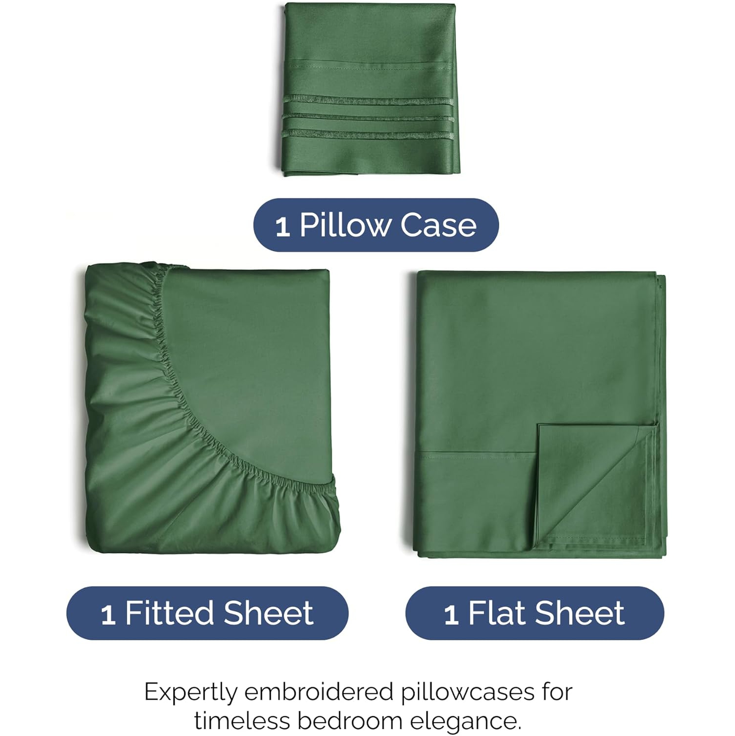 Twin Size 3 Piece Sheet Set - Comfy Breathable & Cooling Sheets - Hotel Luxury Bed Sheets -Deep Pockets, Easy-Fit, Soft & Wrinkle Free Sheets -