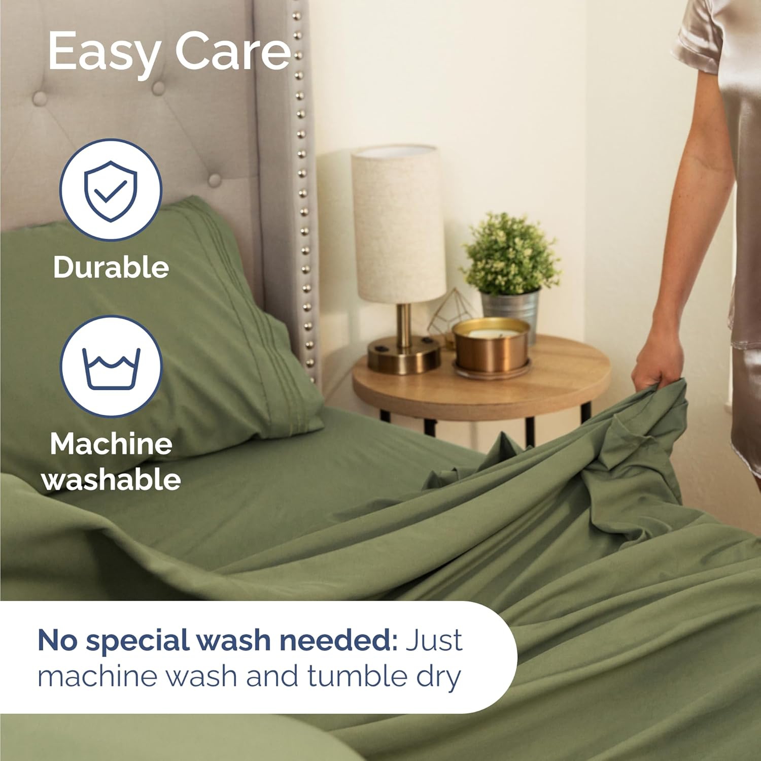 Twin Size 3 Piece Sheet Set - Comfy Breathable & Cooling Sheets - Hotel Luxury Bed Sheets - Deep Pockets, Easy-Fit, Soft & Wrinkle Free Sheets - Sage