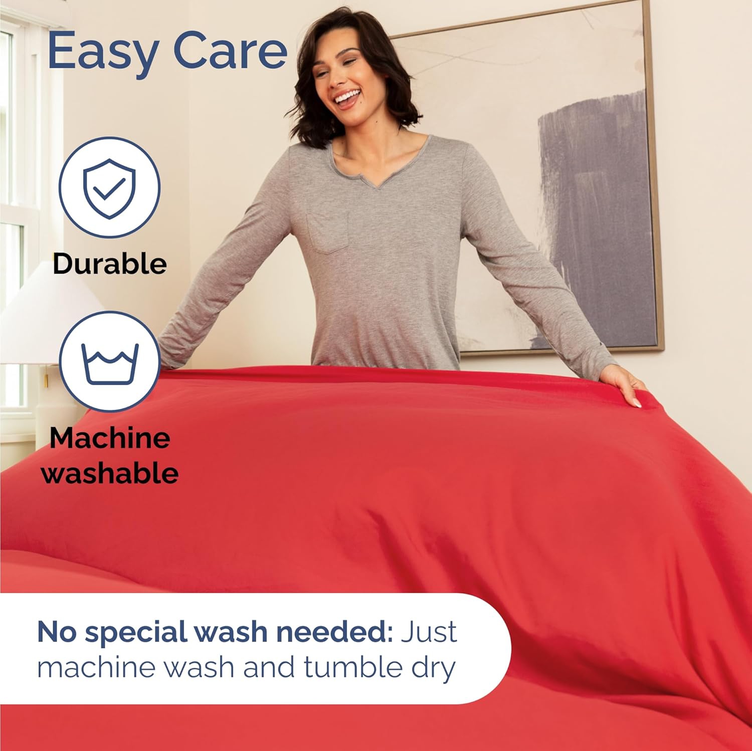 Full Size 4 Piece Sheet Set - Comfy Breathable & Cooling Sheets - Hotel Luxury Bed Sheets - Deep Pockets, Easy-Fit, Extra Soft & Wrinkle Free Sheets