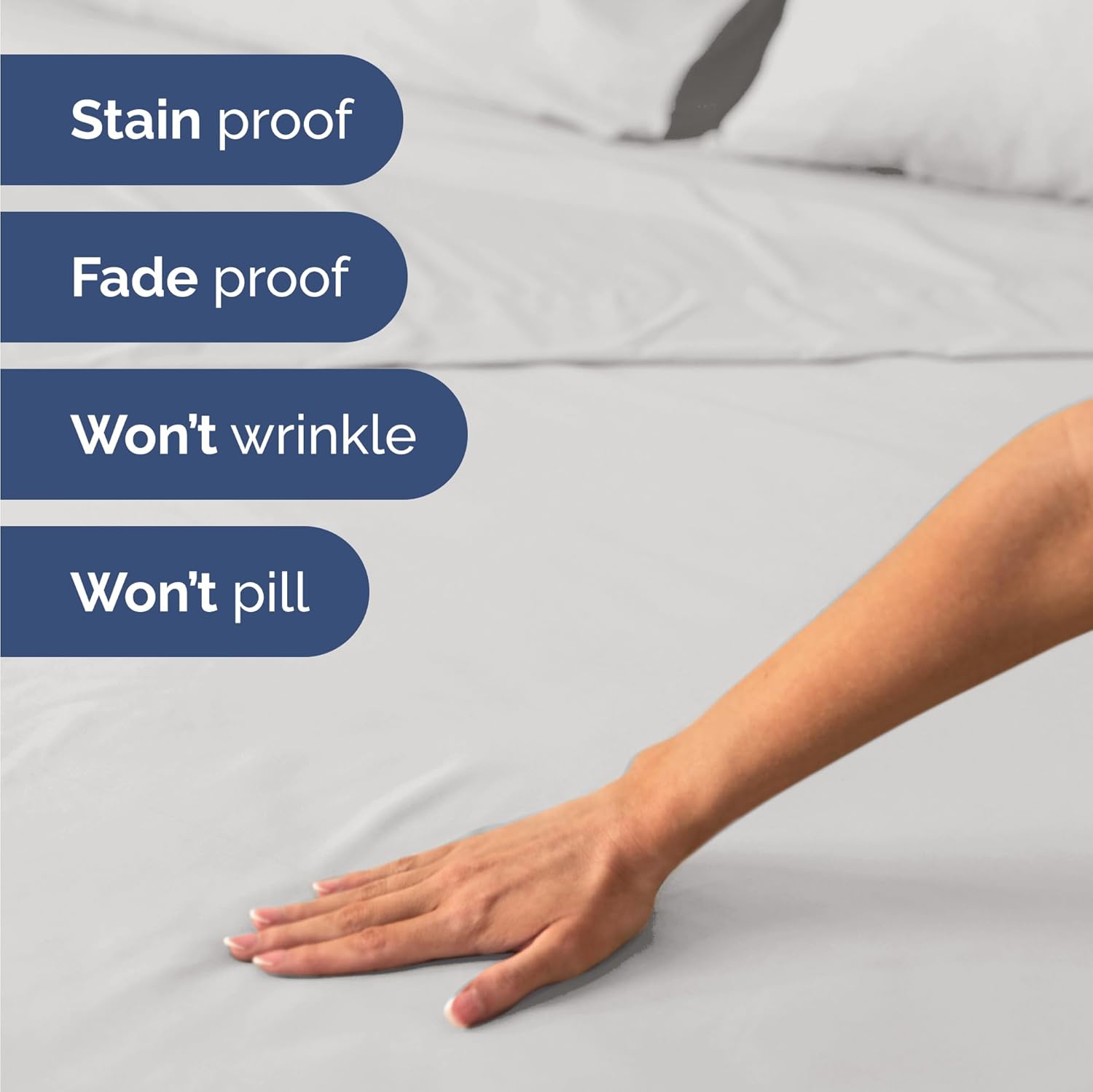 Full Size 4 Piece Sheet Set - Comfy Breathable & Cooling Sheets - Hotel Luxury Bed Sheets - Deep Pockets, Easy-Fit, Soft & Wrinkle Free Sheets -