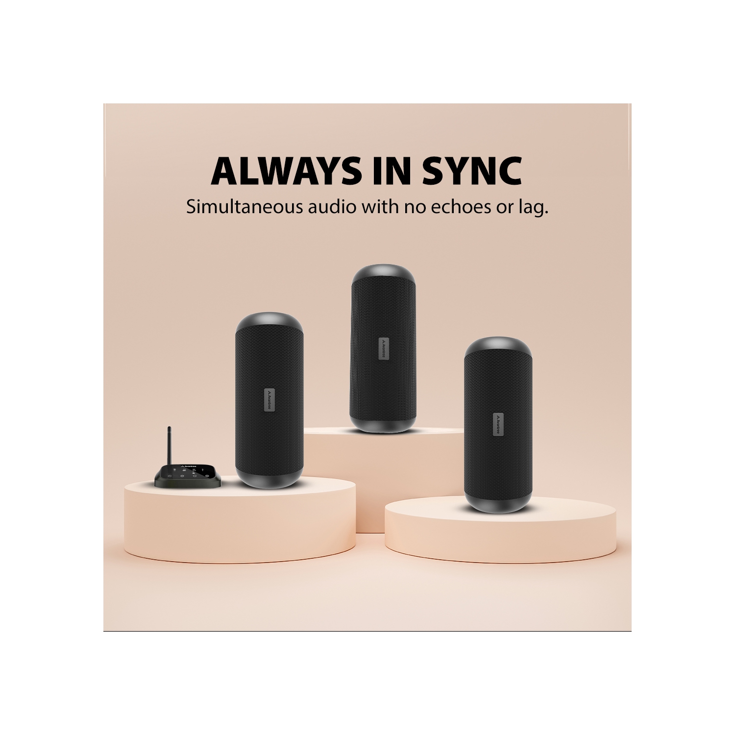 Avantree Harmony 2 - [Bluetooth Version] Advanced Multi-Room Wireless Stereo Speakers System with Bluetooth & Wired Input Options