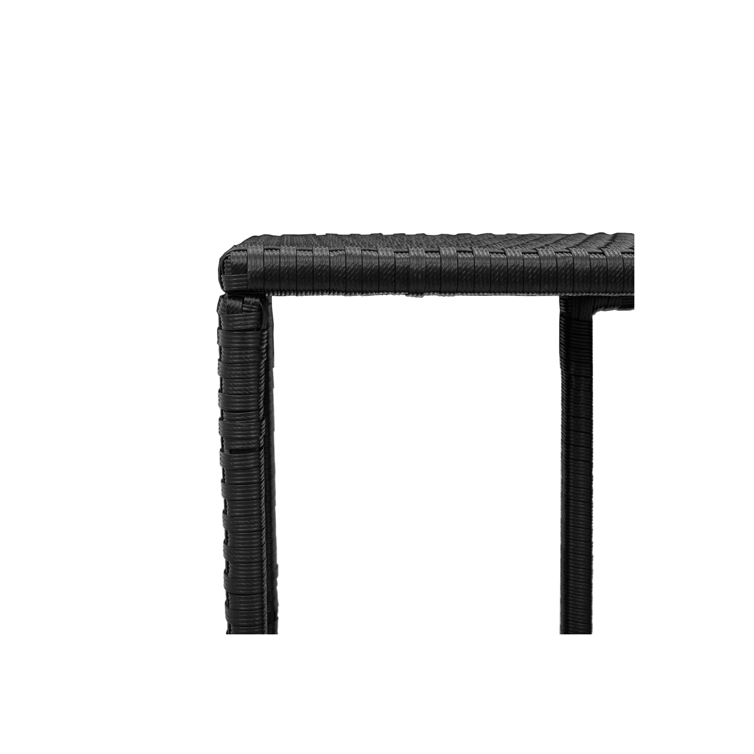 vidaXL Storage Shelves 2 pcs Black Poly Rattan
