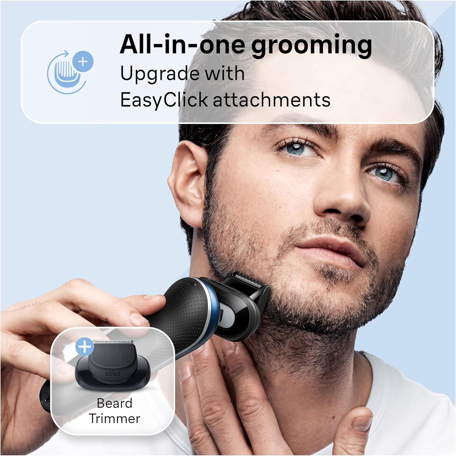 Rasoir électrique pour hommes de Braun, Series 6 6175&nbsp;cc Plus, rasage humide et sec, modes Turbo et GentleShaving, rasoir à grille, nettoyage et