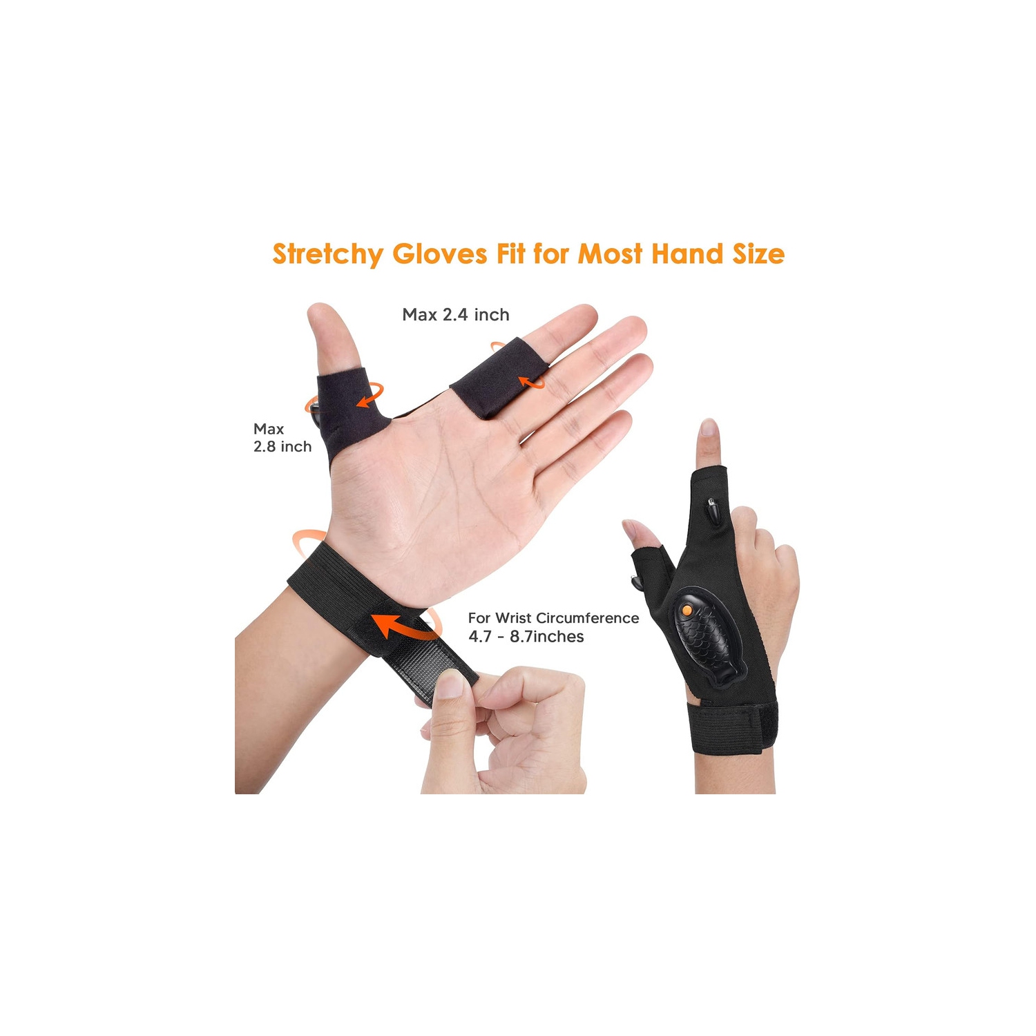 YOULIGHTS Rechargeable LED Flashlight Gloves, Adult Men Christmas Birthday Gifts Waterproof Lighting Gloves for Dad Husband, Boyfriend and Car