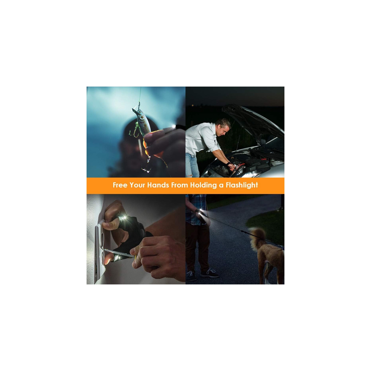 YOULIGHTS – Gants pour lampe de poche LED pour hommes adultes et grands Noël, cadeaux des Fêtes pour papa, mari et ami