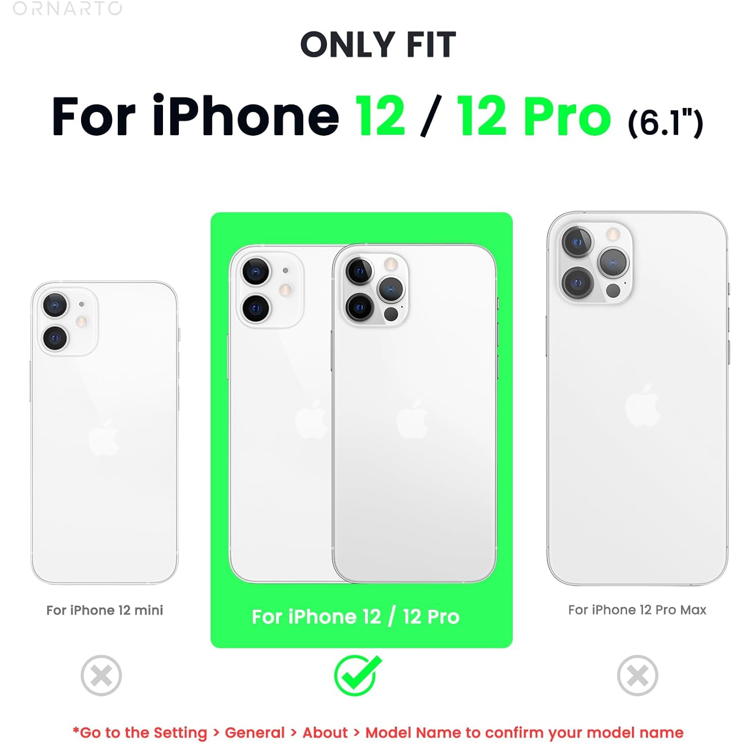 ORNARTO – compatible avec l’étui iPhone 12 6,1 et l’étui iPhone 12 Pro, étui mince en silicone liquide à 3 couches de caoutchouc souple entièrement