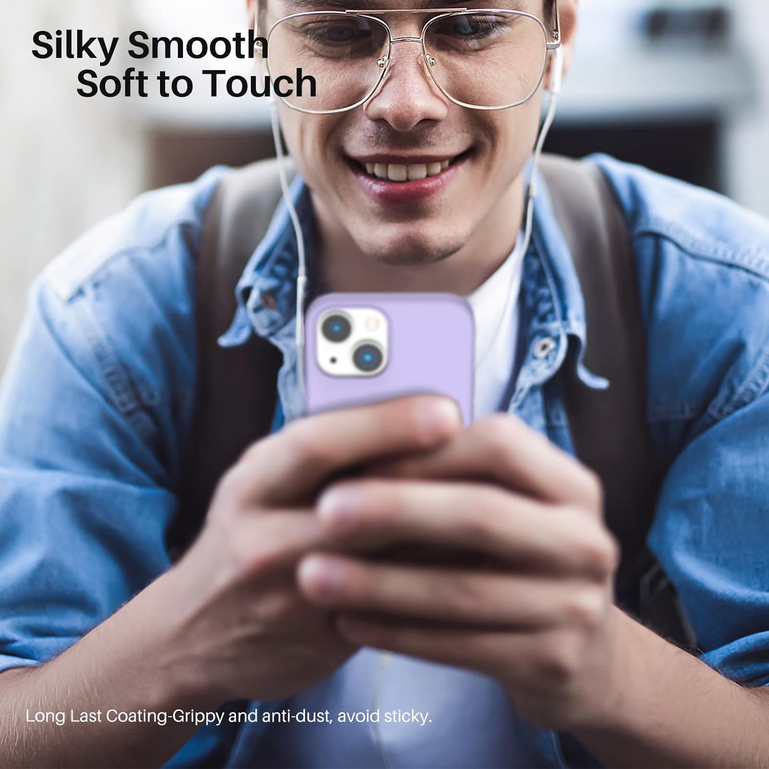 ORNARTO compatible avec iPhone 13 Mini, Slim Liquid silicone 3 couches, caoutchouc souple entièrement recouvert de gel et étui en microfibre