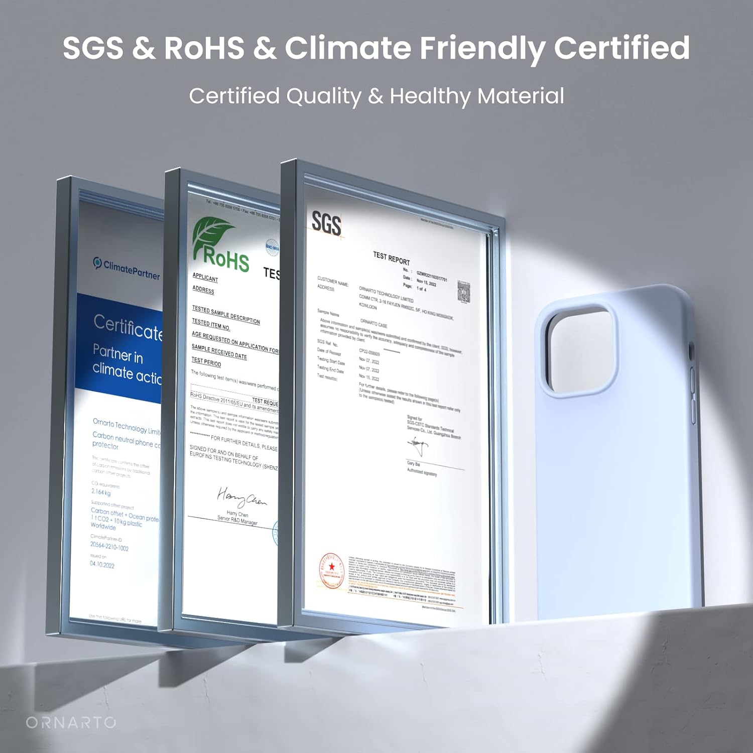 ORNARTO compatible avec l'étui iPhone 14 Pro Max 6,7, Slim Liquid silicone 3 couches Full Cover Soft Gel Étui de protection 6,7&nbsp;po-Baby Blue