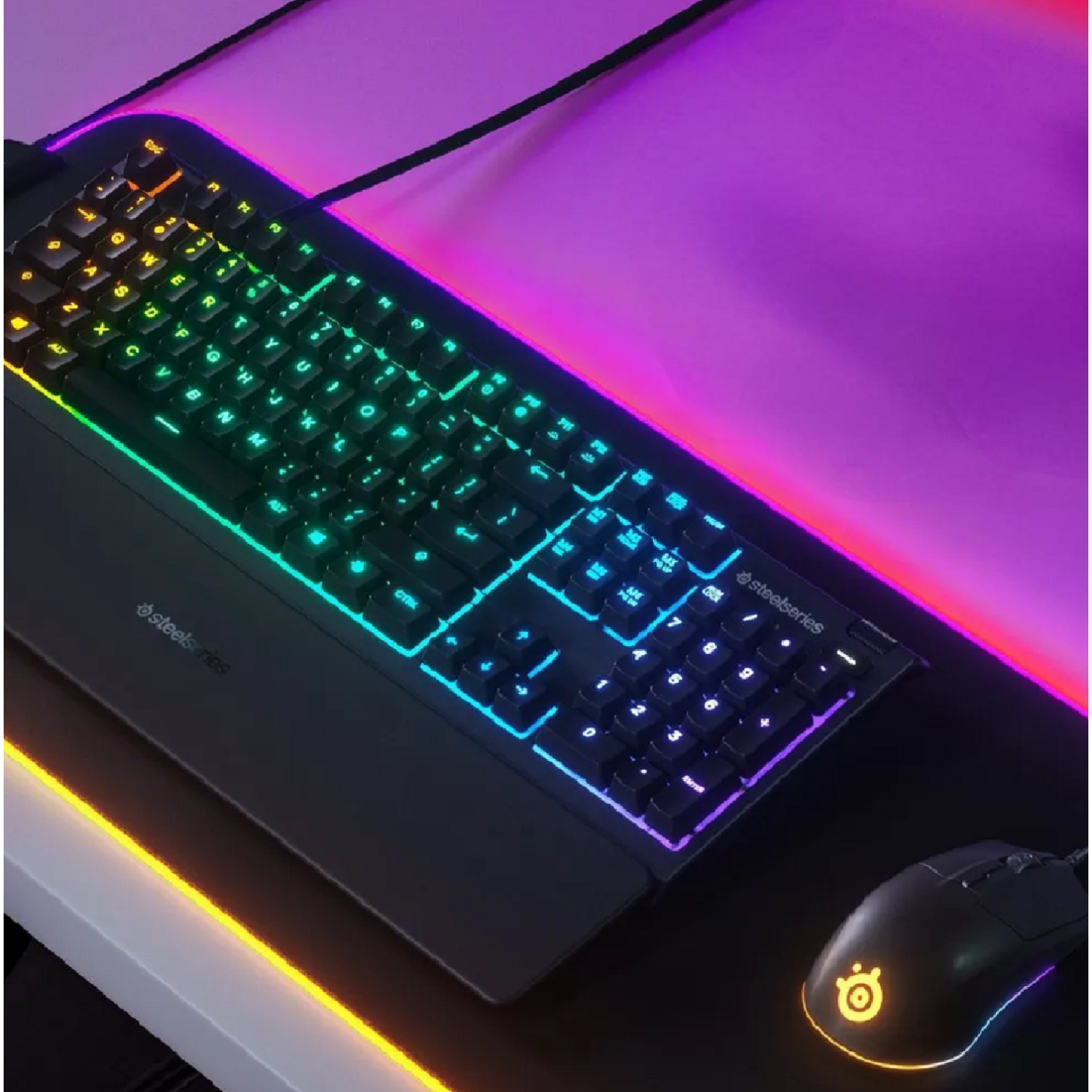 Refurbished (Good) SteelSeries Apex 3 TKL RGB Gaming Keyboard + SteelSeries Rival 3 Gaming Mouse