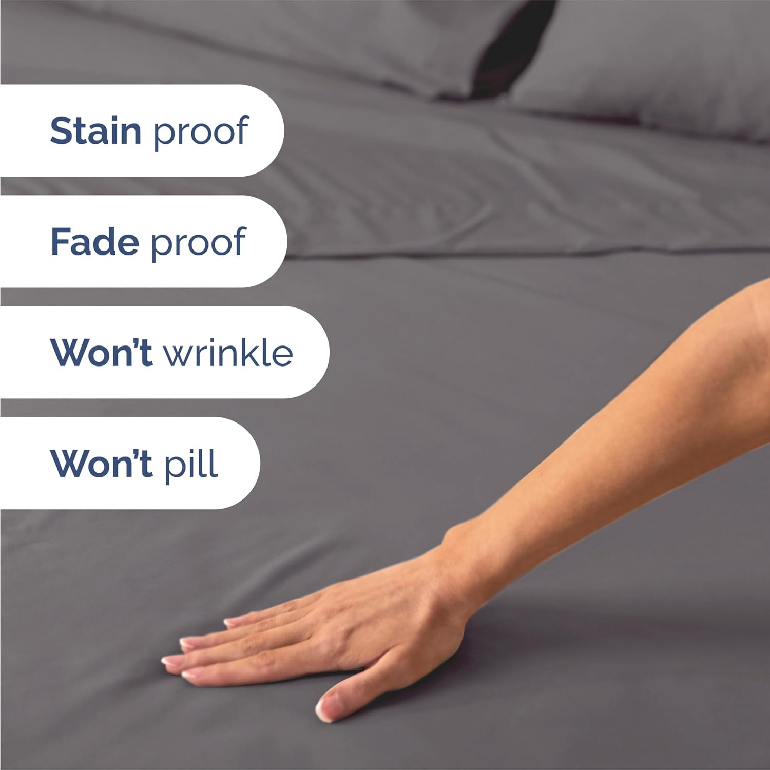 Queen Size 4 Piece Sheet Set - Comfy Breathable & Cooling Sheets - Hotel Luxury Bed Sheets - Deep Pockets, Easy-Fit, Soft & Wrinkle Free Sheets -