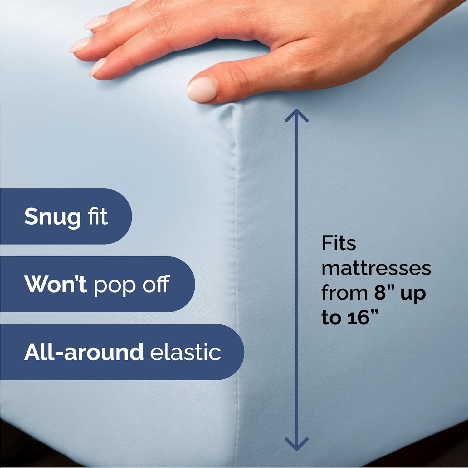 Ensemble de draps 4 pièces pour grand lit - Comfy Breathable & Cooling Sheets - Hotel Luxury Bed Sheets Deep pochettes, Easy-Fit, draps extra-doux et