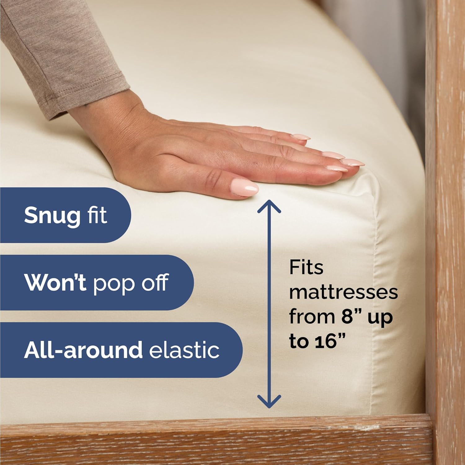 King Size 4 Piece Sheet Set - Comfy Breathable & Cooling Sheets - Hotel Luxury Bed Sheets - Deep Pockets, Easy-Fit, Soft & Wrinkle Free Sheets - Off