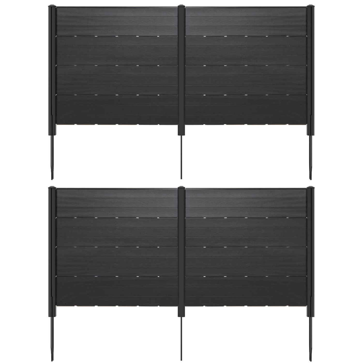 Costway 2 PCS 48" L x 46" H Air Conditioner Fence Outdoor Privacy Fence Screen