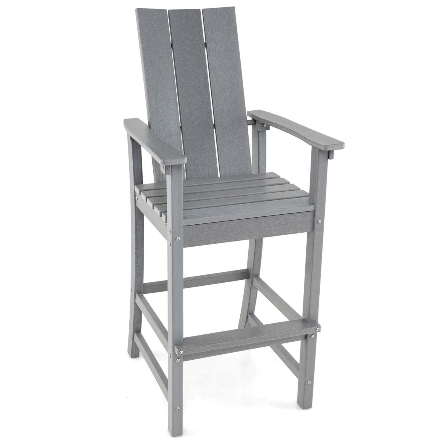 Costway Tall Adirondack Chair with Ergonomic Backrest Armrests & Footrest for Backyard