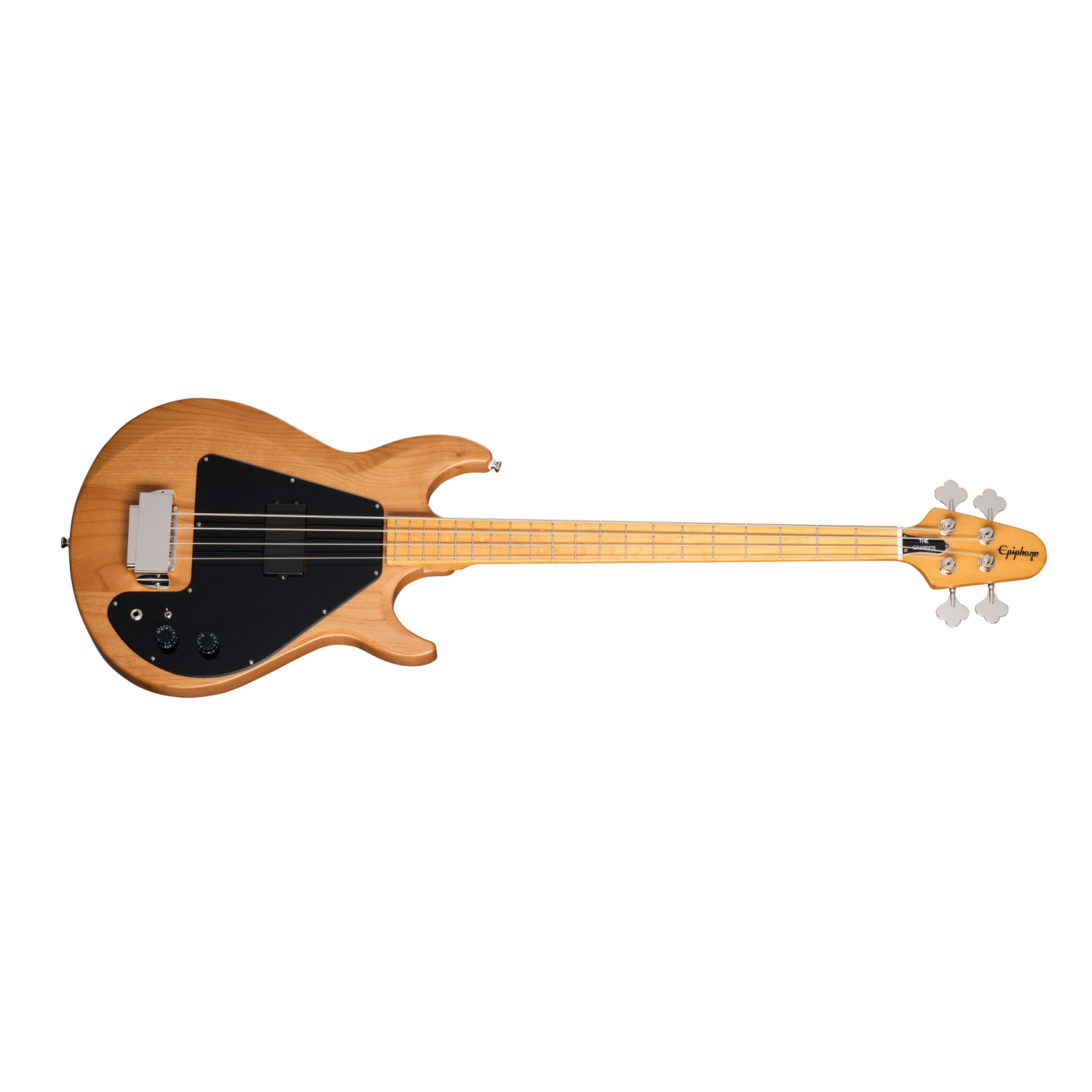 Guitare basse électrique Grabber d'Epiphone avec étui Gigbag - naturel