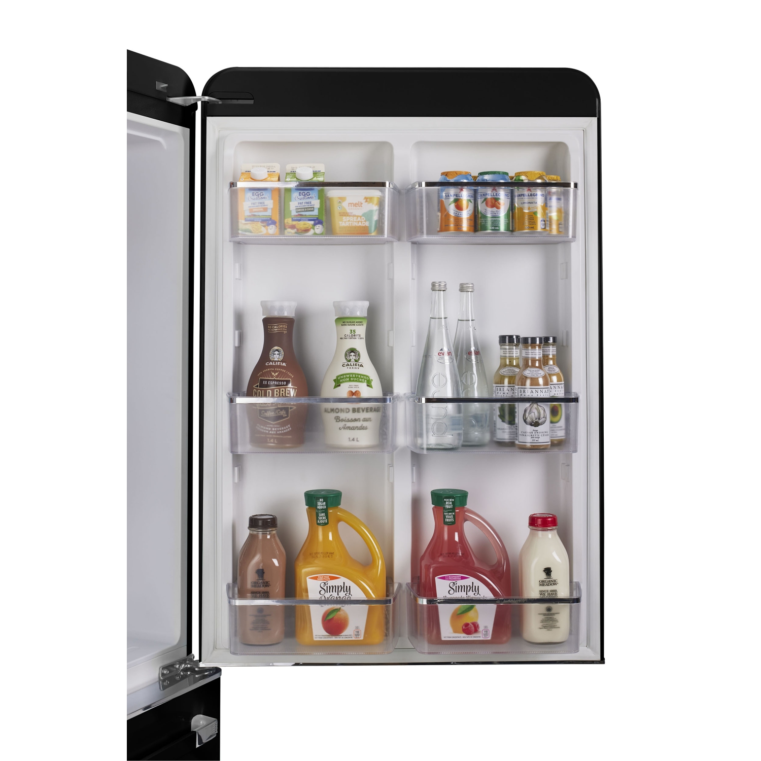 Unique Appliances Classic Retro 30-inch 17.7 cu. ft. Frost Free Bottom Freezer Counter Depth Refrigerator with Built-In Ice Maker in Midnight Black,