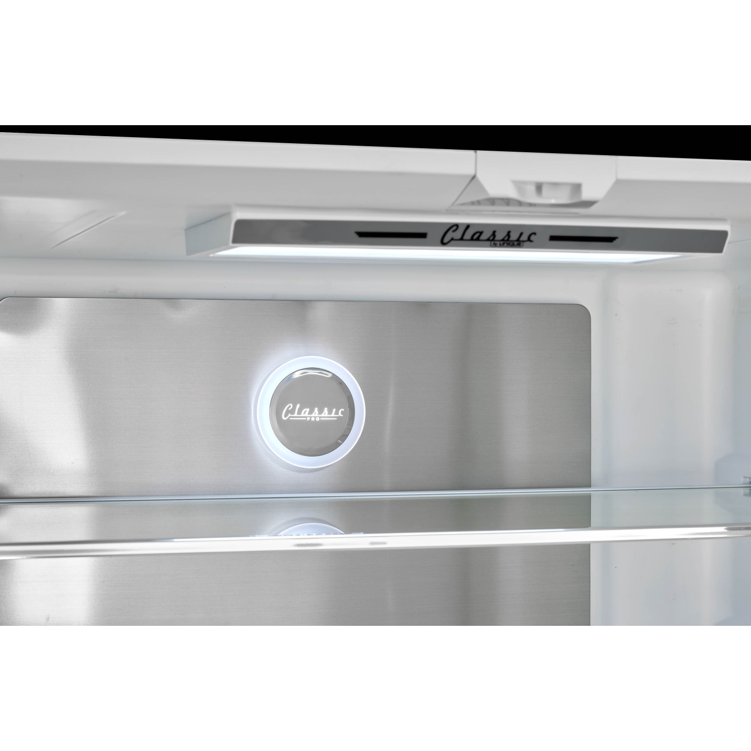 Unique Appliances Classic Retro 36-inch 21.4 cu. ft. Frost Free French Door Counter Depth Refrigerator with Built-In Ice Maker in Midnight