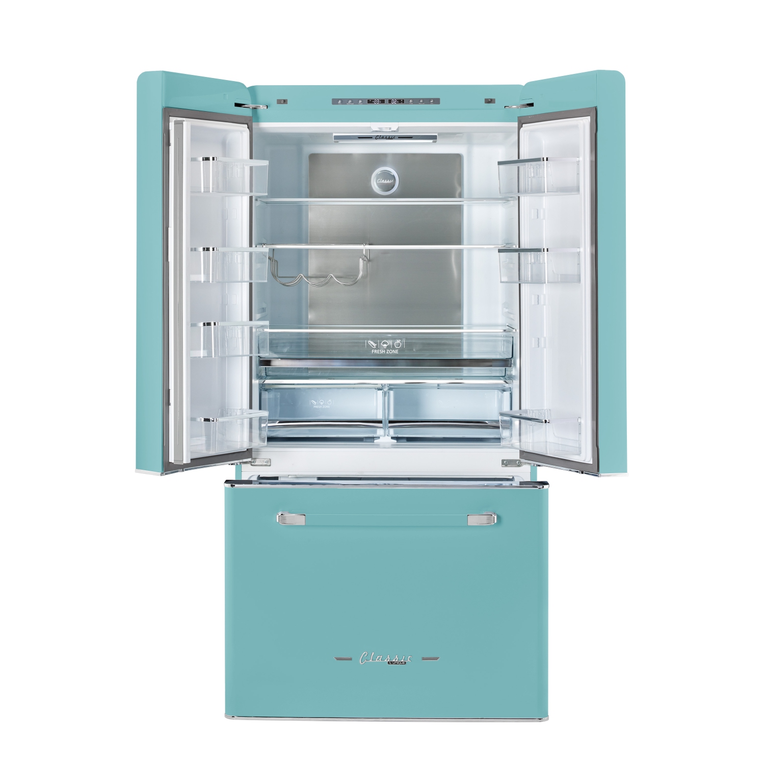 Classic Retro d'unique électroménagers de 36 po et 21,4 pi3. avec Réfrigérateur à deux portes à profondeur de comptoir sans givre avec machine à