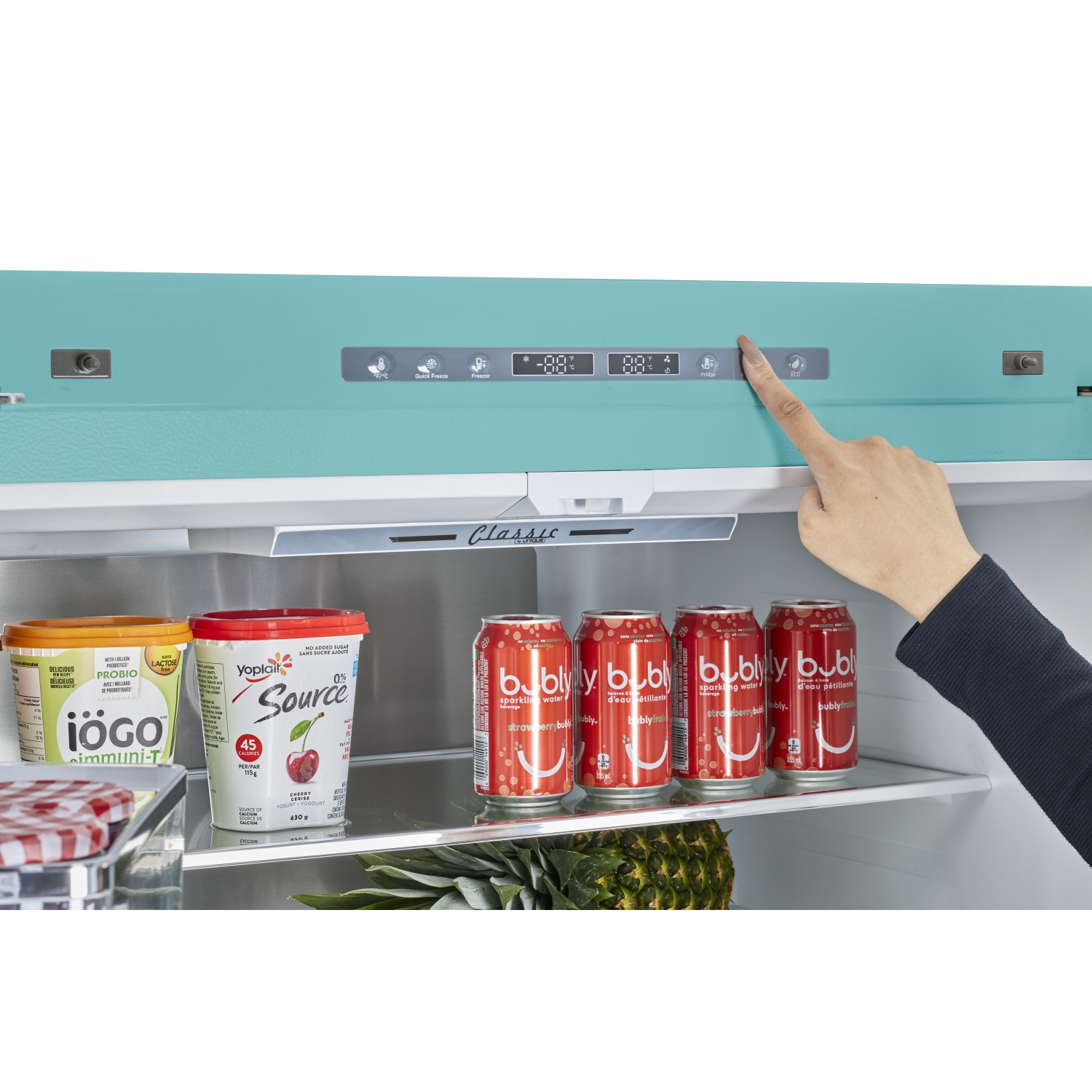 Classic Retro d'unique électroménagers de 36 po et 21,4 pi3. avec Réfrigérateur à deux portes à profondeur de comptoir sans givre avec machine à