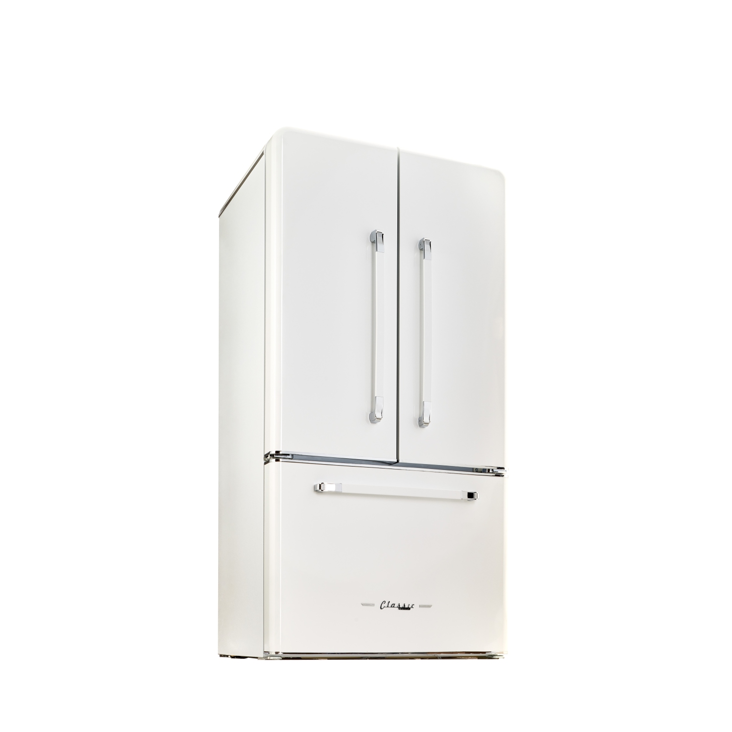 &nbsp;Classic Retro d'unique électroménagers de 36 po et 21,4 pi3. avec Réfrigérateur à deux portes à profondeur de comptoir sans givre avec machine