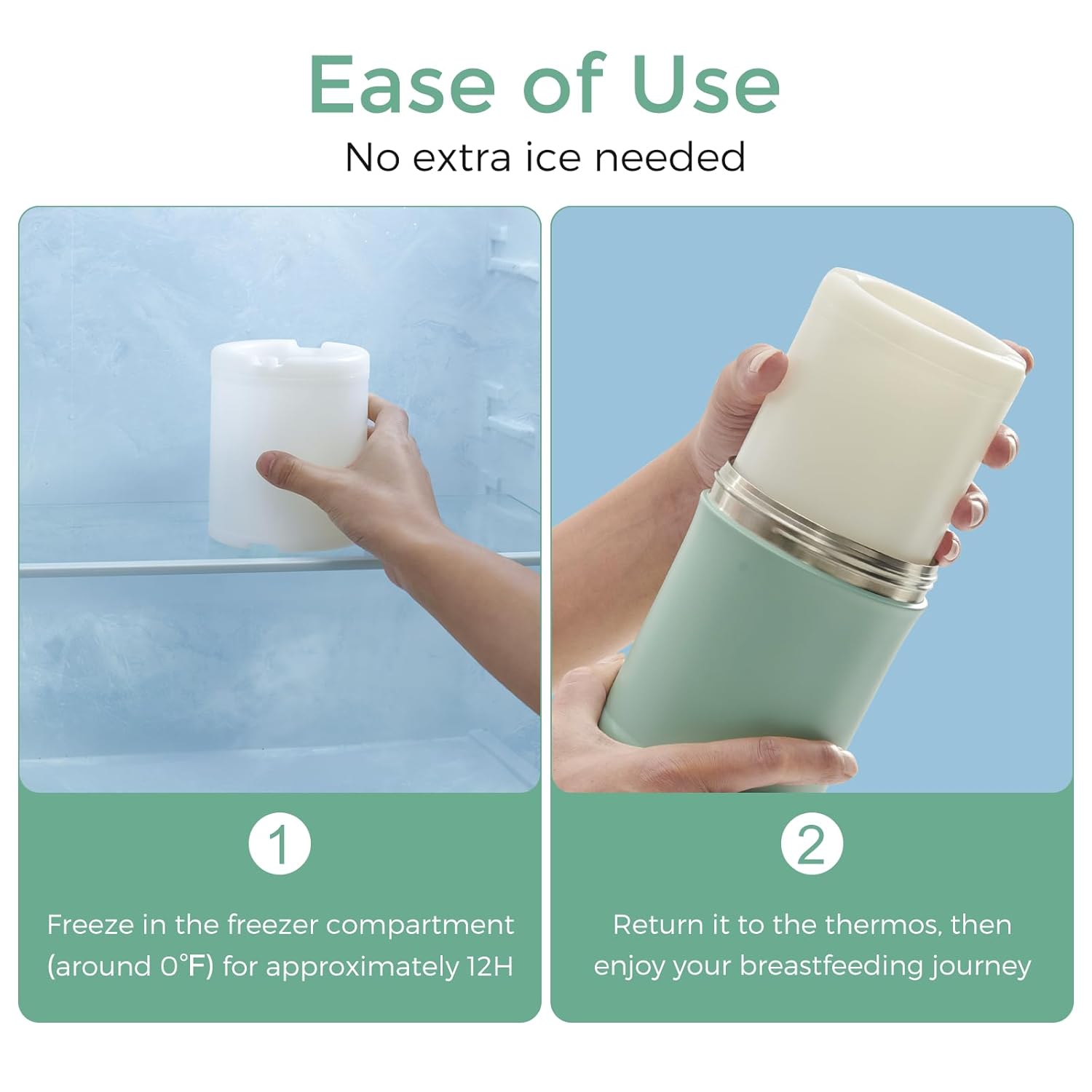 Momcozy 22oz Portable Breast Milk Cooler for Outdoor, 360°Total Cooling for 24Hours, Larger Capacity Travel Breastmilk Chiller with 2pcs Baby Bottles