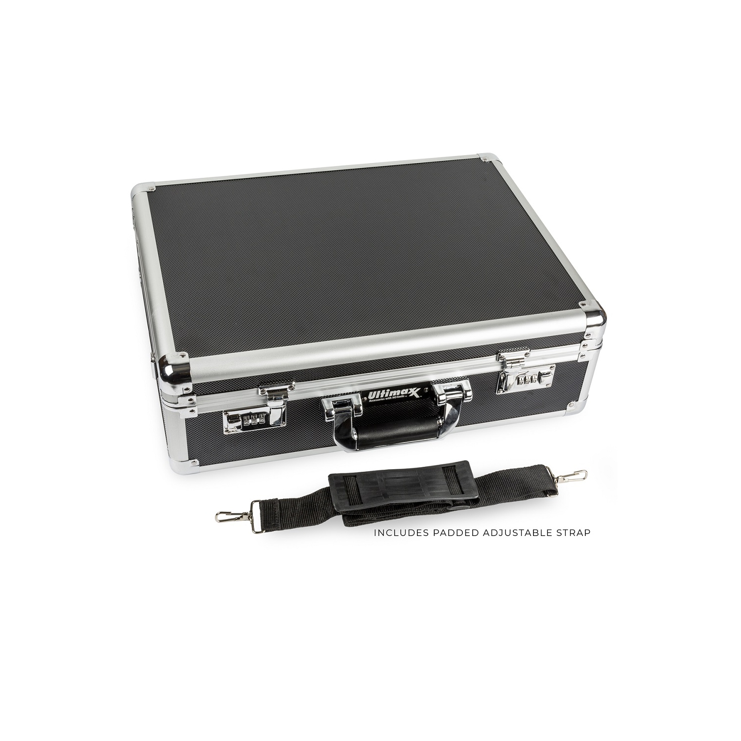 Étui en aluminium de taille moyenne en mousse personnalisable à installer soi-même avec deux cadenas combinés