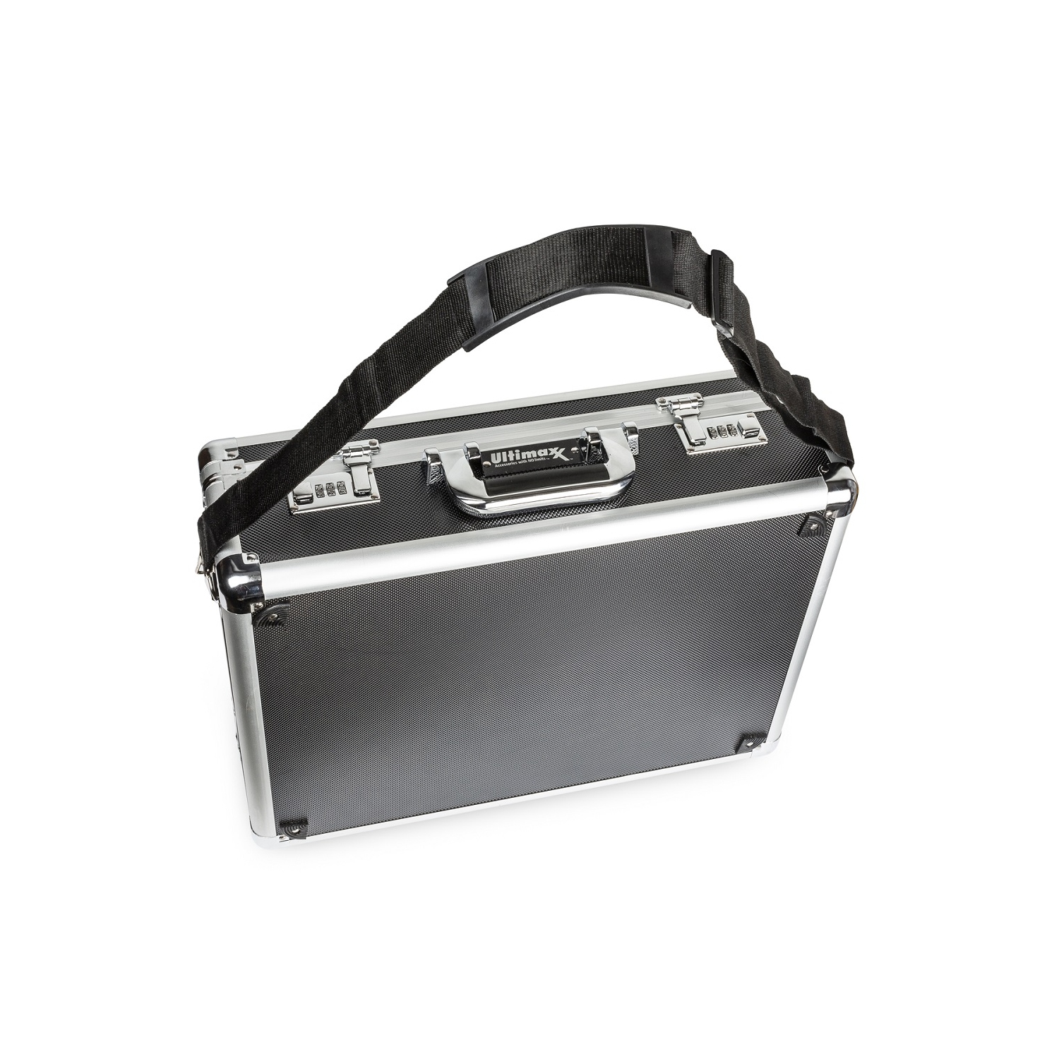 Étui en aluminium de taille moyenne en mousse personnalisable à installer soi-même avec deux cadenas combinés