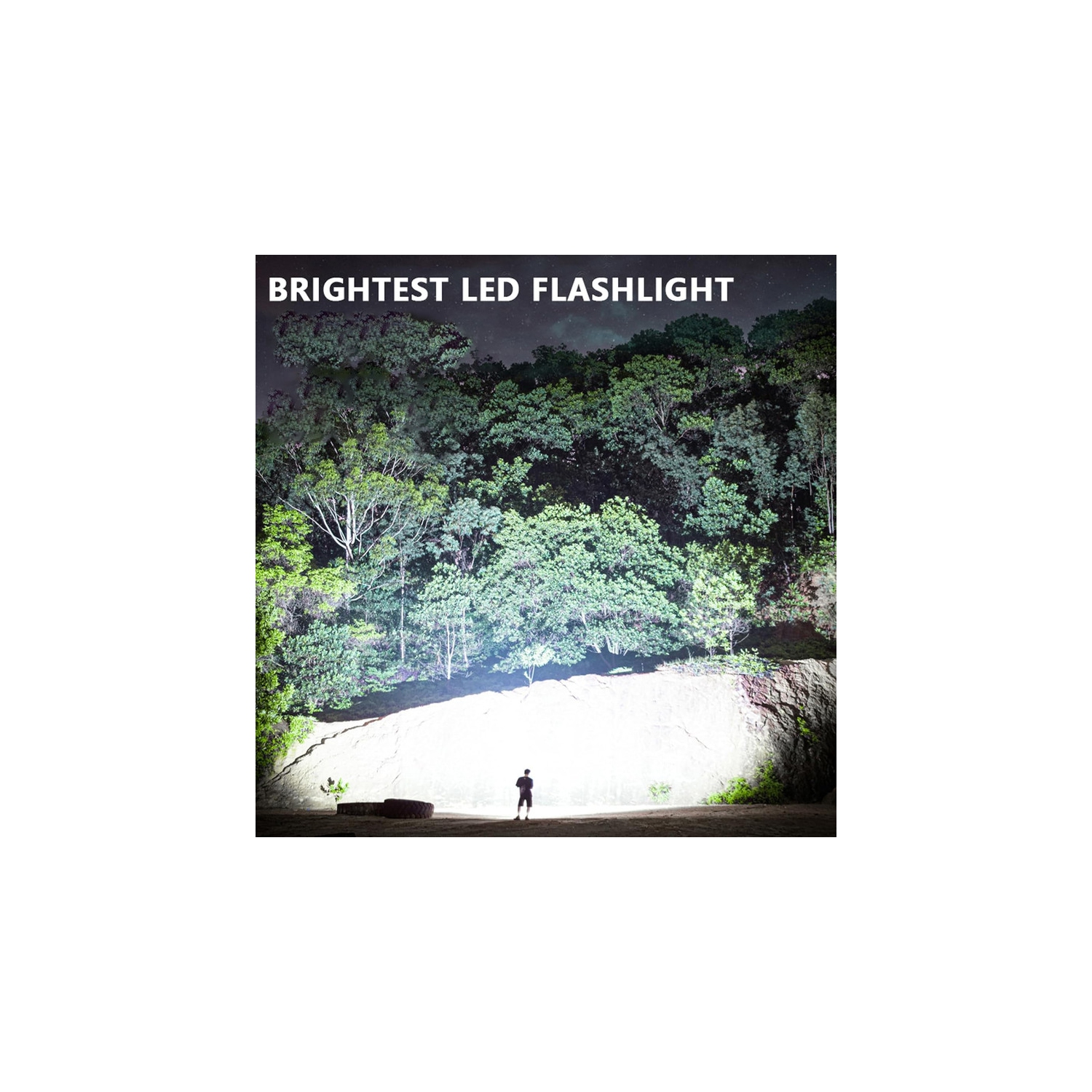 YOULIGHTS Rechargeable LED Flashlight with 5 Modes, IPX7 Waterproof Handheld Large Flash Powerful Flashlight for Outdoor, Camping and Emergency