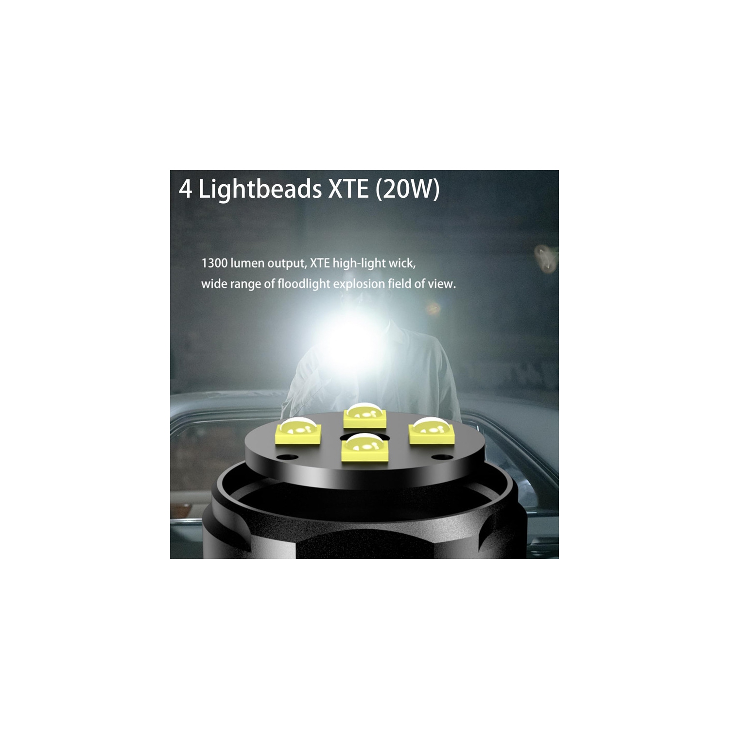 YOULIGHTS Rechargeable Flashlight Mini LED Handheld Torch, 7 Modes, 4 LED Light Beads, IPX6 Waterproof Pocket Small Flashlight for Camping, Dog