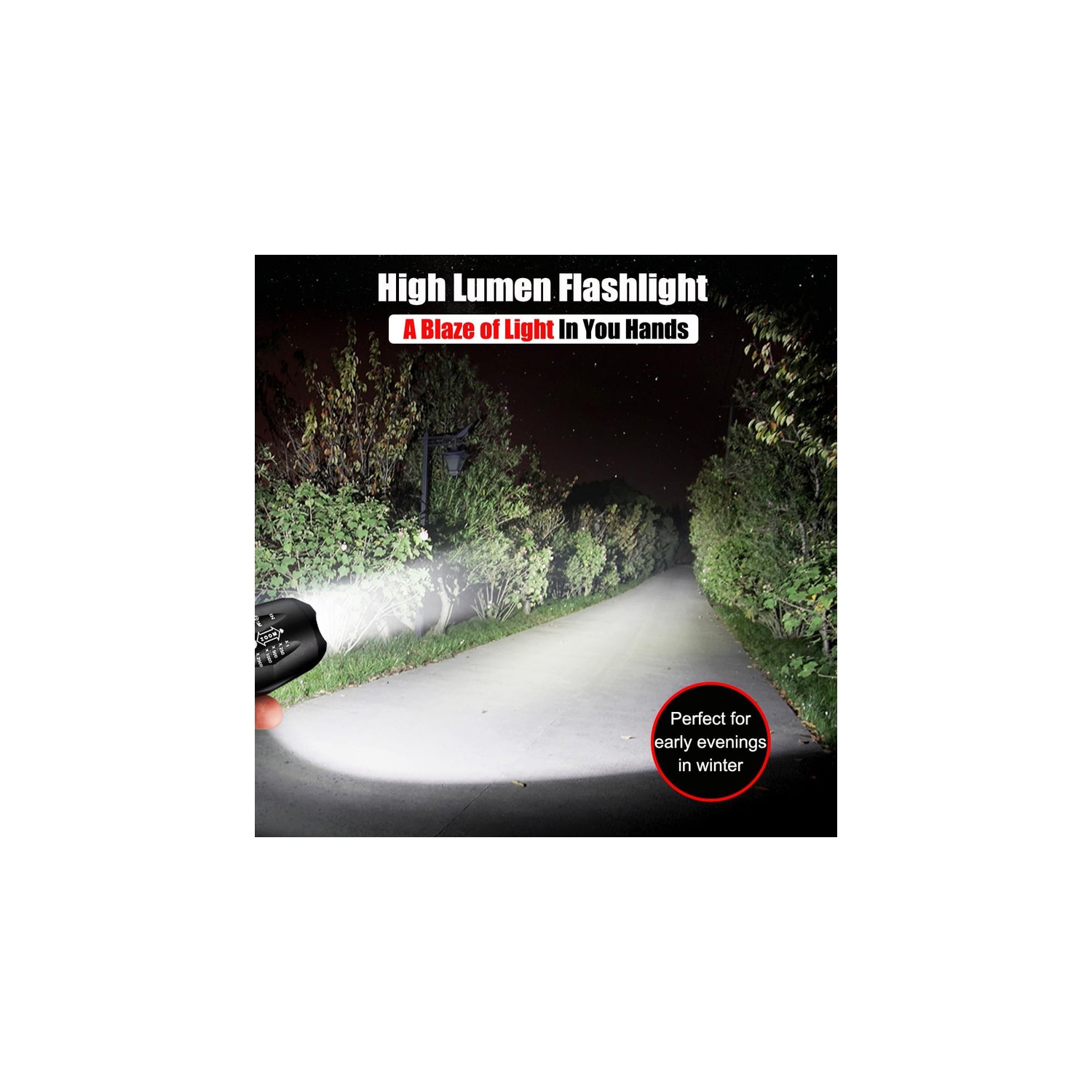 YOULIGHTS 3pack LED Flashlights, Tactical Flashlight, 5 Modes, Zoomable, Waterproof, Adjustable Brightness Flash Light for Camping, Everyday, Hiking,