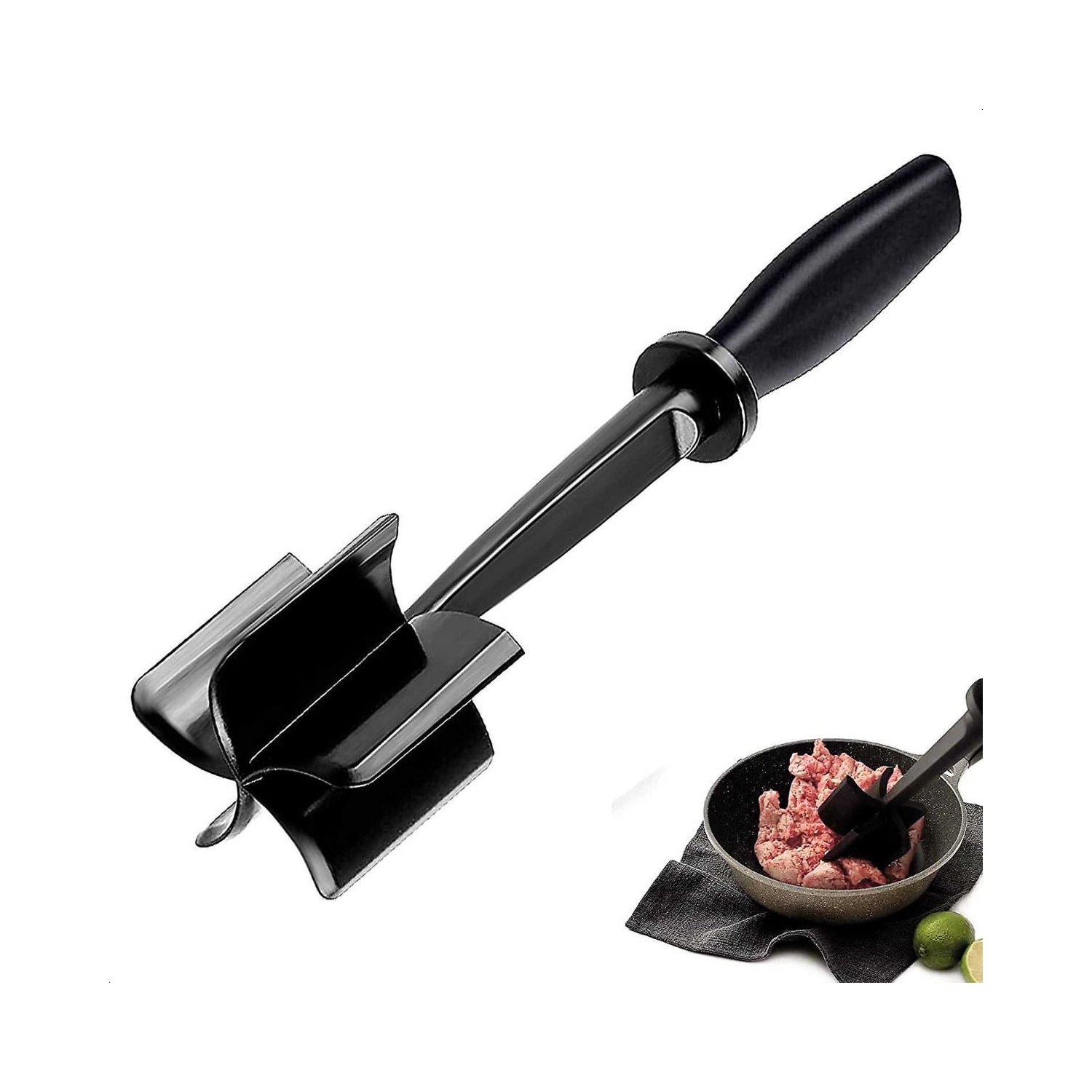 Meat Chopper, Heat Resistant Meat Masher for Ground Beef, Hamburger Meat, Nylon Hamburger Chopper, Ground Meat Smasher Ground Beef Chopper, Mix and